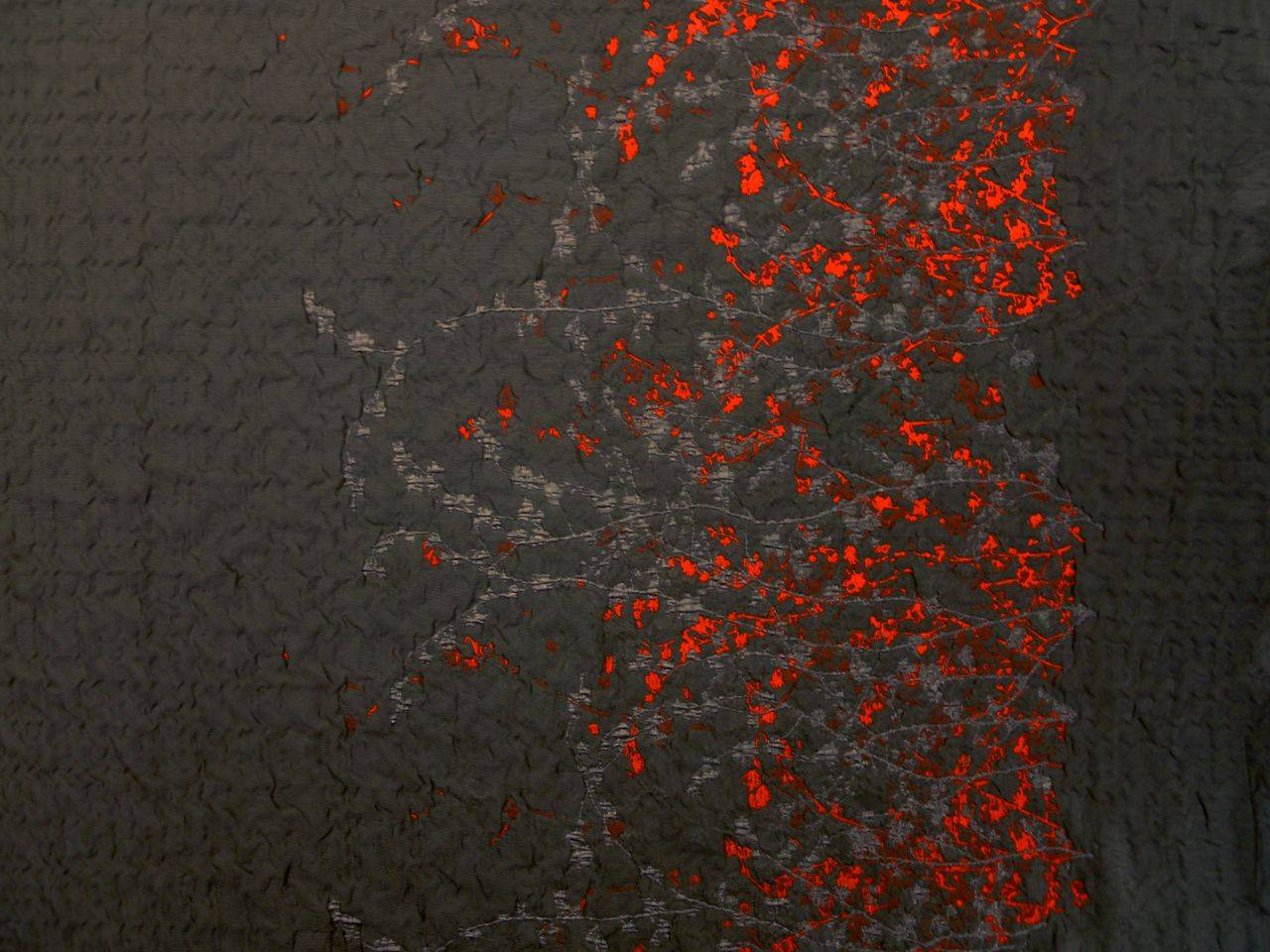 Metallic Silk Blend Lamé Organza Cloqué Panel