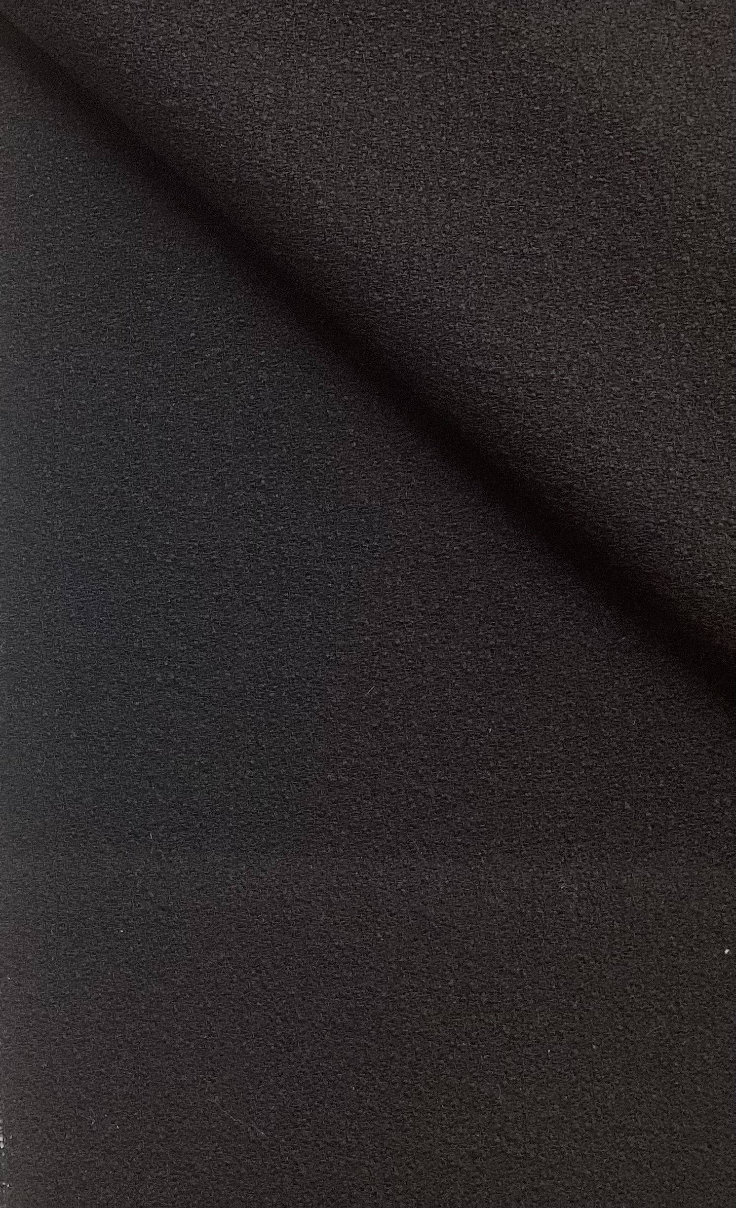 Italian Wool Rough Crepe in Black