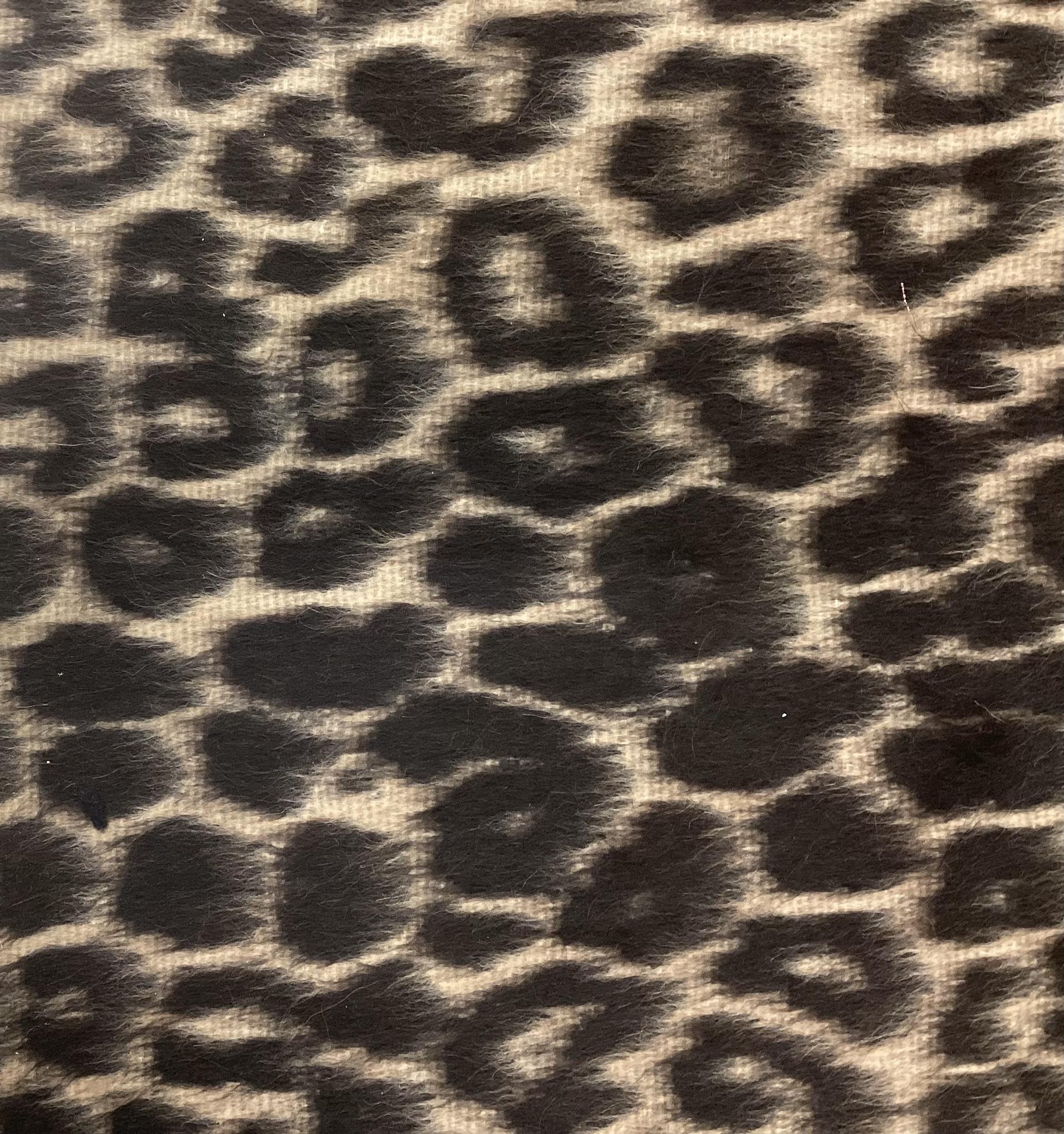 Made In Italy Wool, Cashmere & Angora Coating In Leopard Pattern