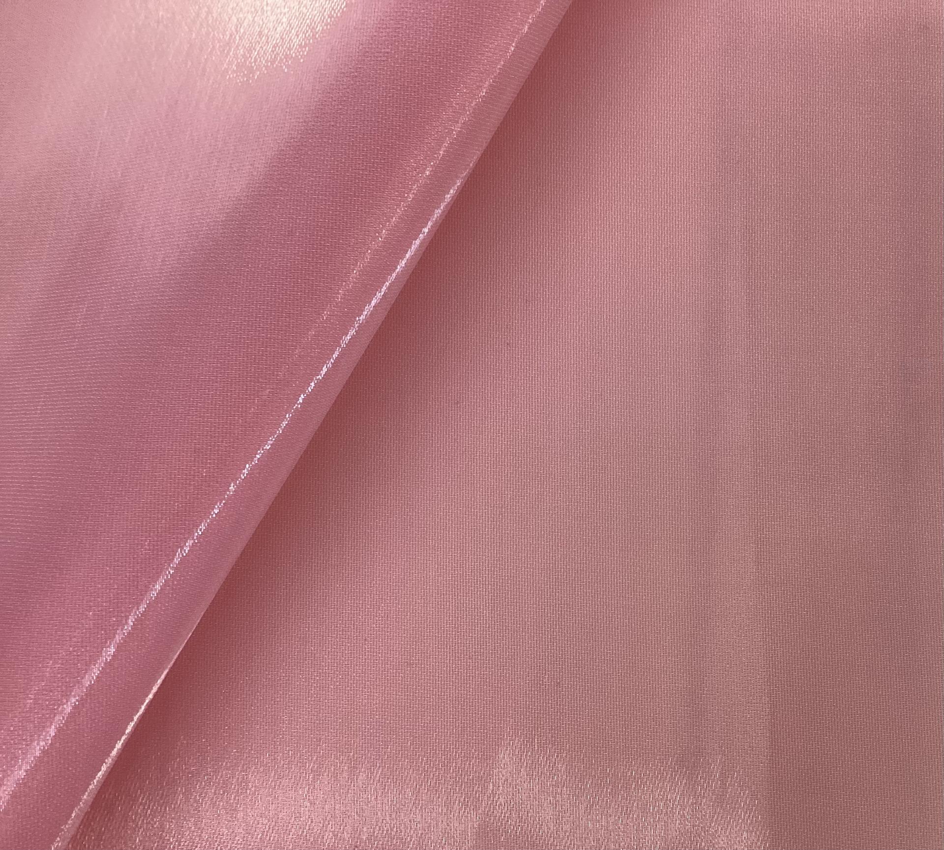 Silk Blend Liquid Look Organza In Barbie Pink