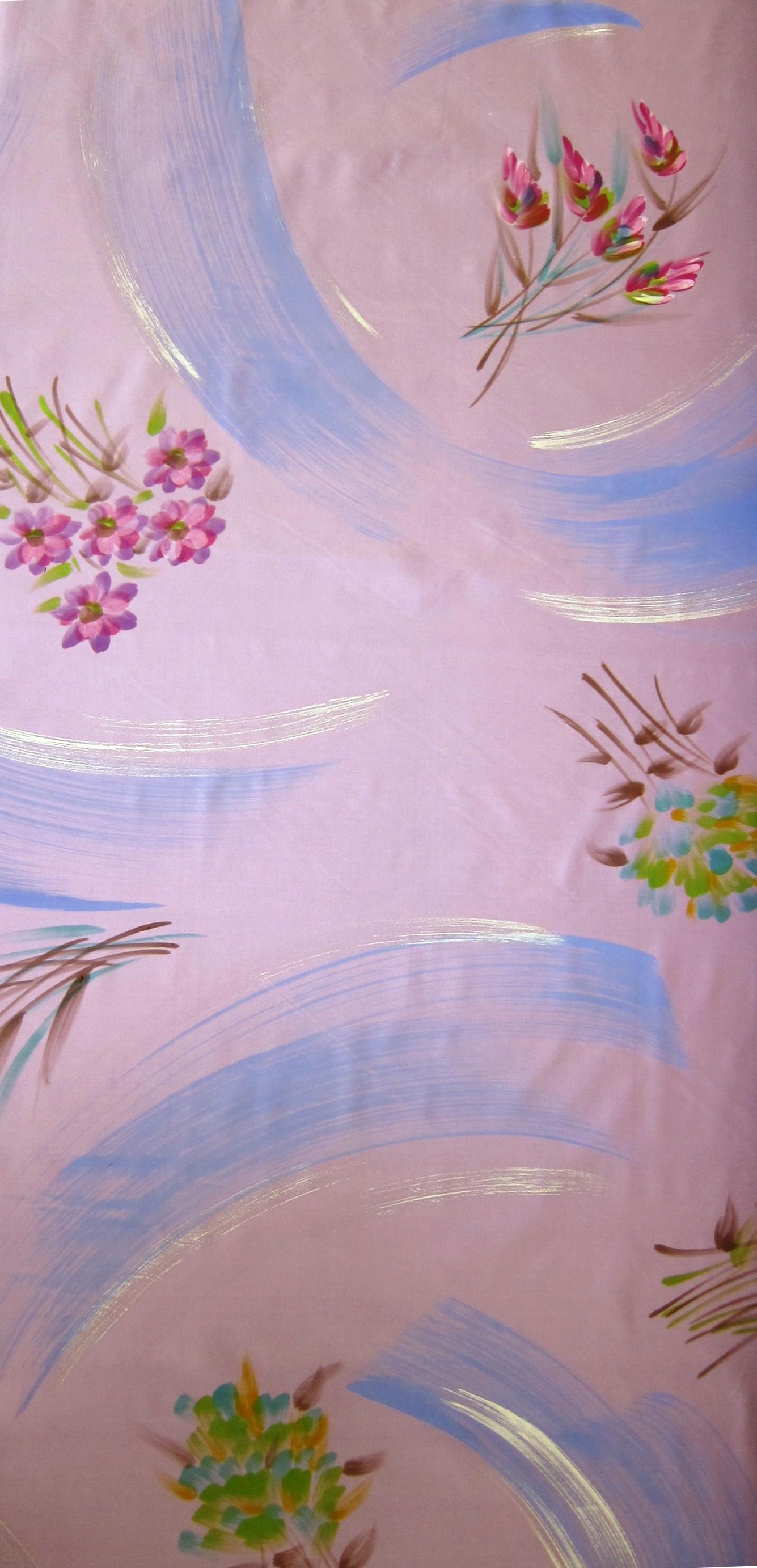 Hand Painted Iridescent Taffeta1