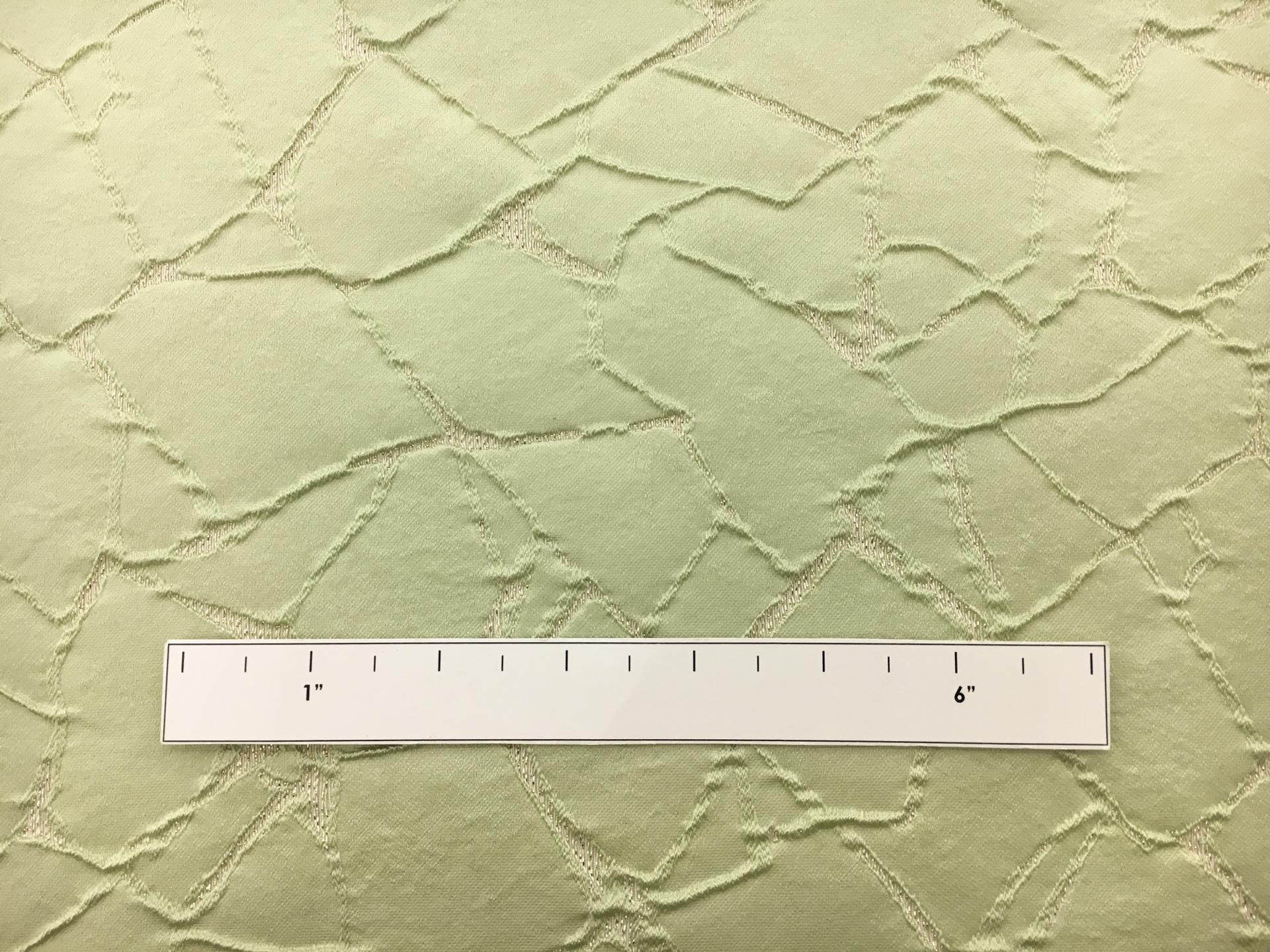 Silk and Polyester Blend Metallic Cloqué Brocade with Cracked Texture1