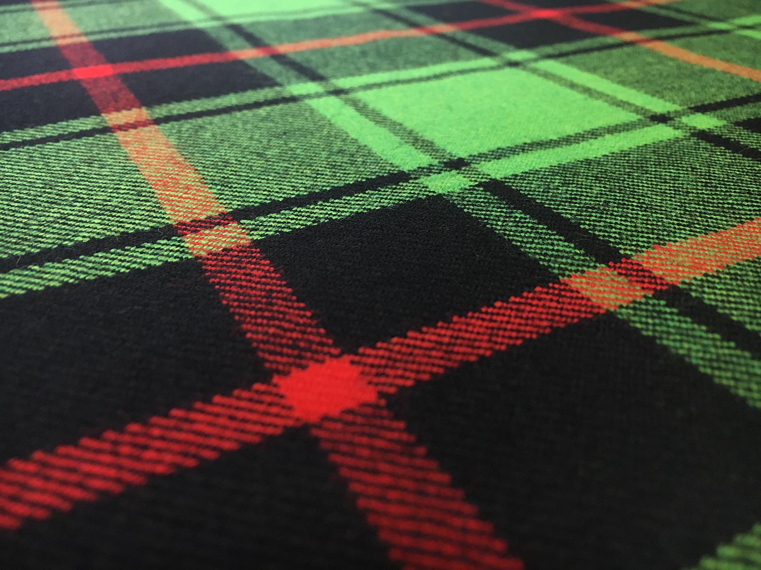 Italian Virgin Wool Tartan Plaid in Emerald 2