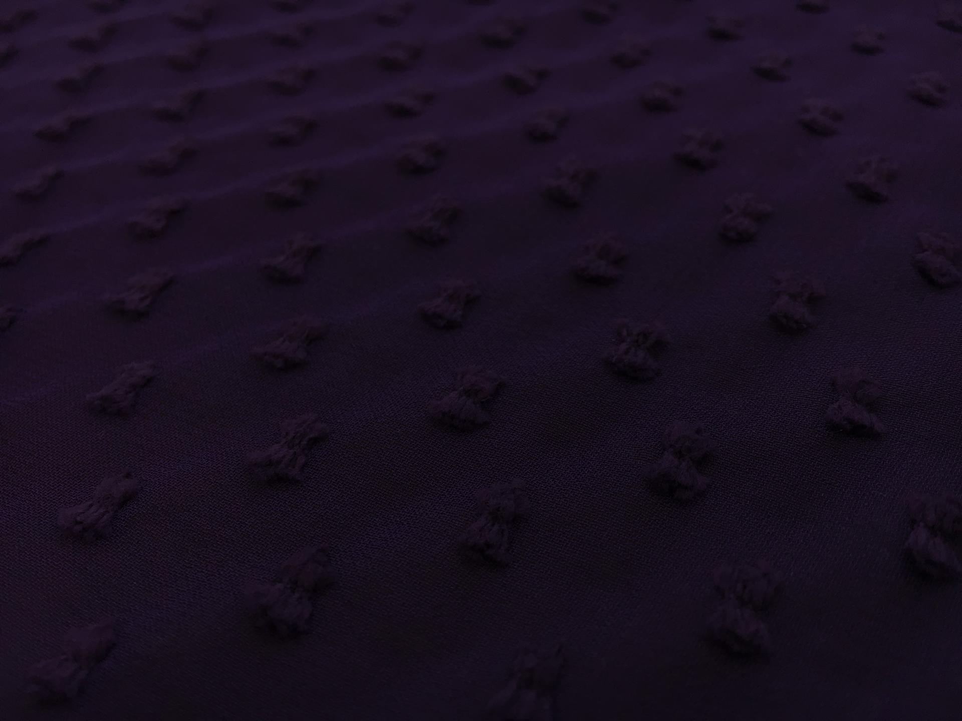 Silk and Cotton Swiss Dot Chiffon in Purple0