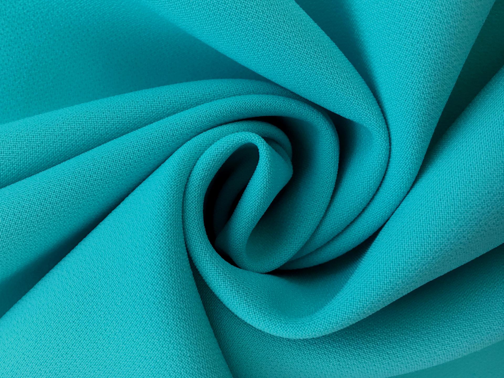 Polyester Stretch Crepe in Aqua0