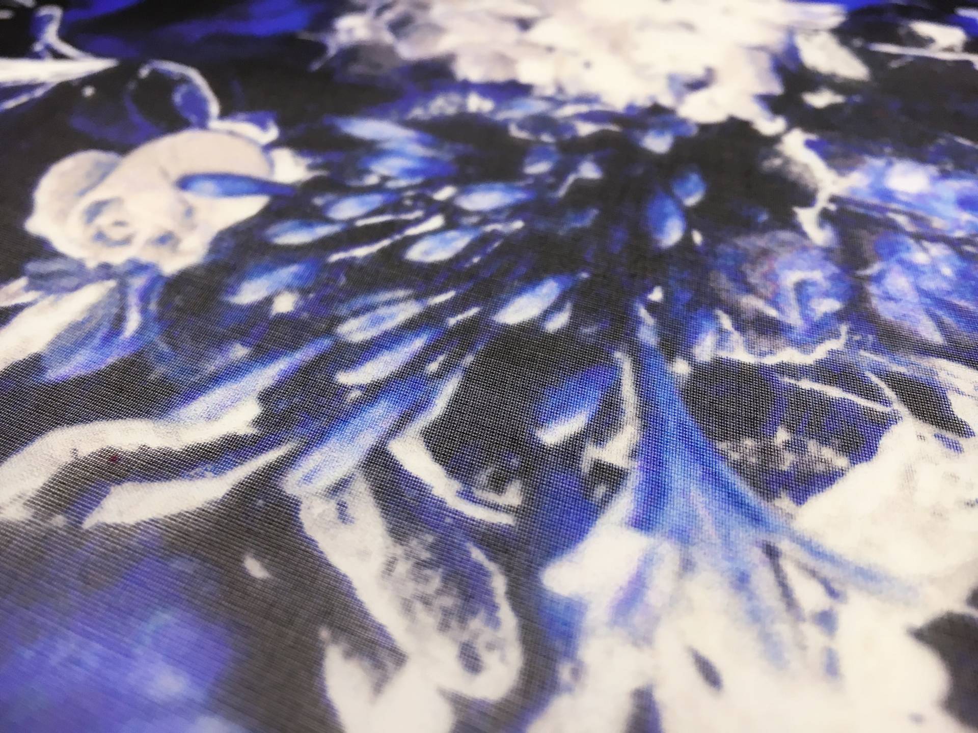 Printed Silk Organza with Floral Bouquets2