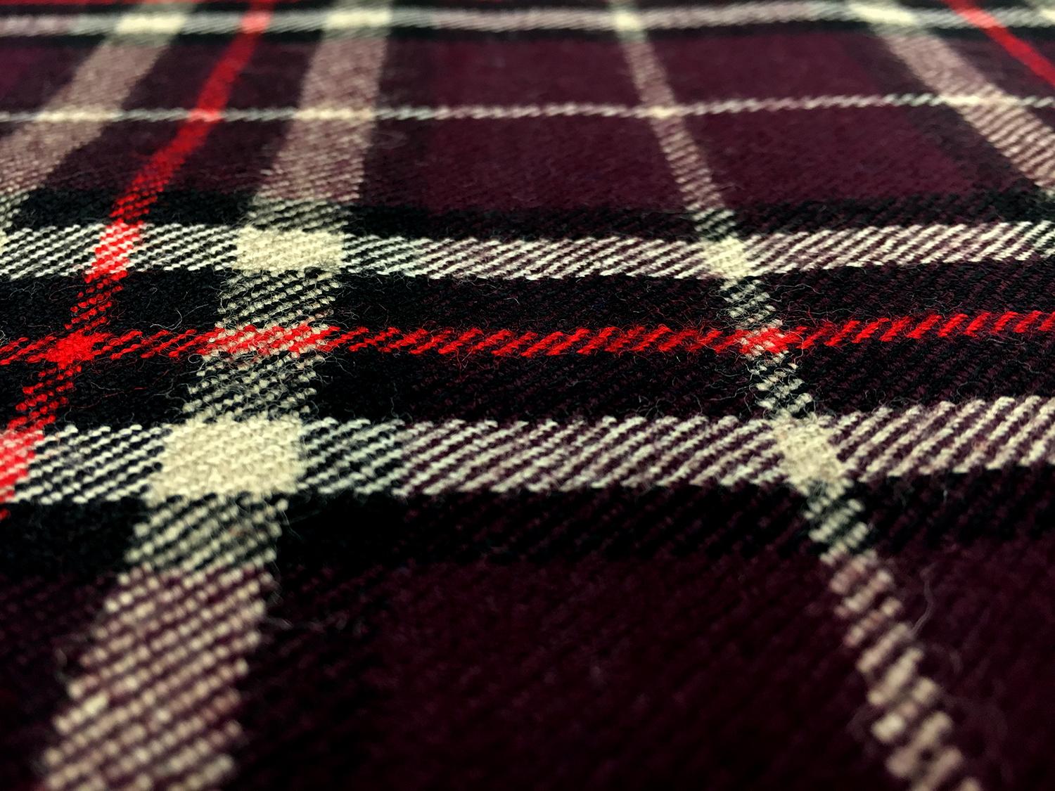 Italian Virgin Wool Plaid in Wine