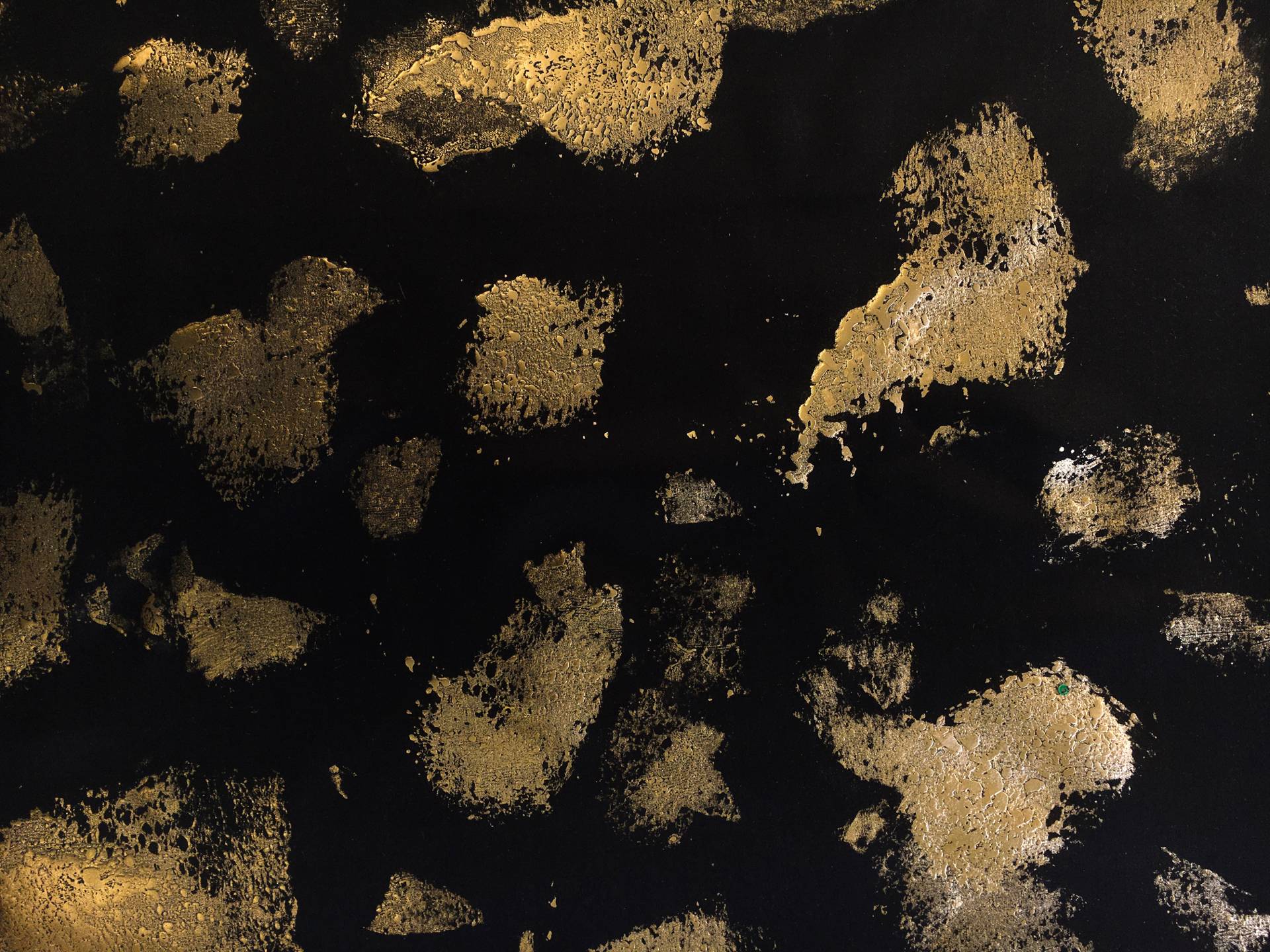 Gold Handpainted Doubleface Silk Charmeuse0