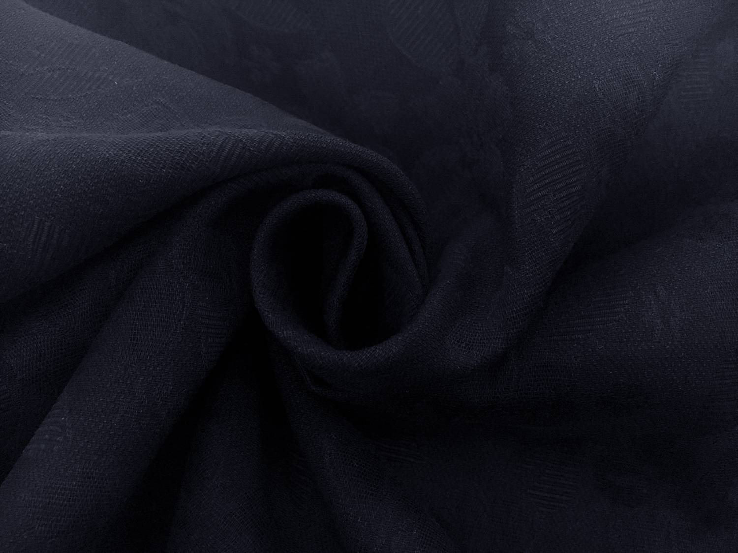 Swiss Cotton Floral Brocade in Navy1