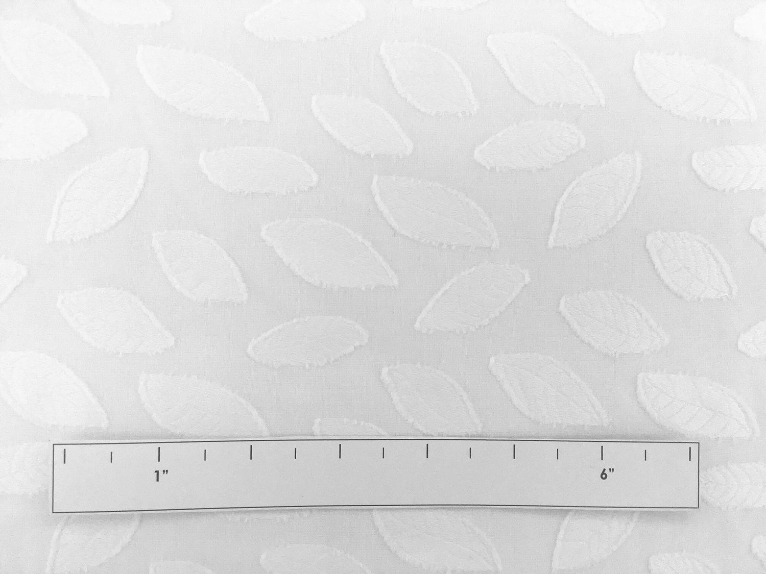 Italian Cotton Voile Fil Coupé with Leaves Motif1