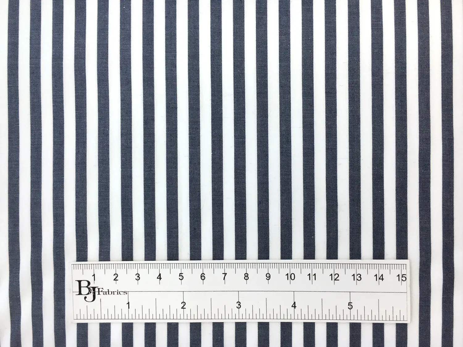 Pima Cotton Shirting Stripe in Navy3