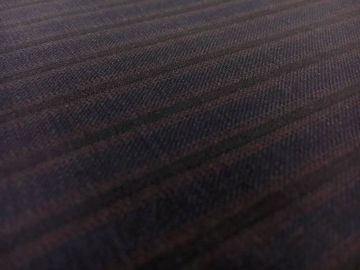 Italian Wool 140s Striped Suiting in Navy0