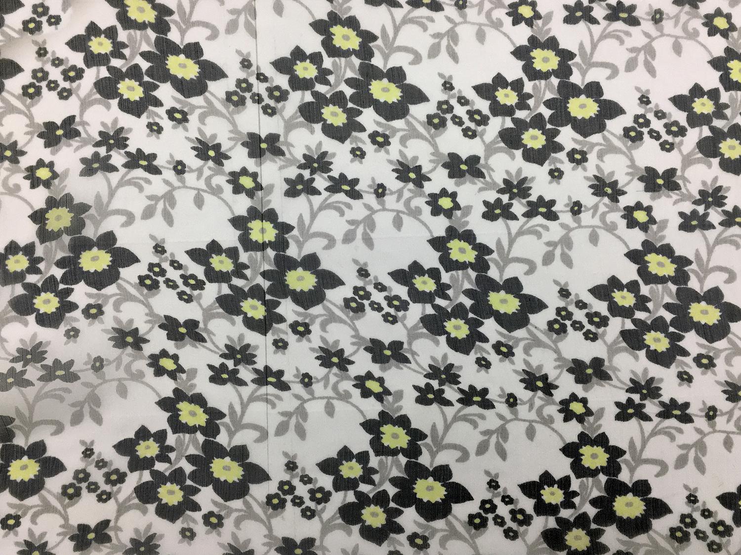 Italian Silk Chiffon With Floral Print0