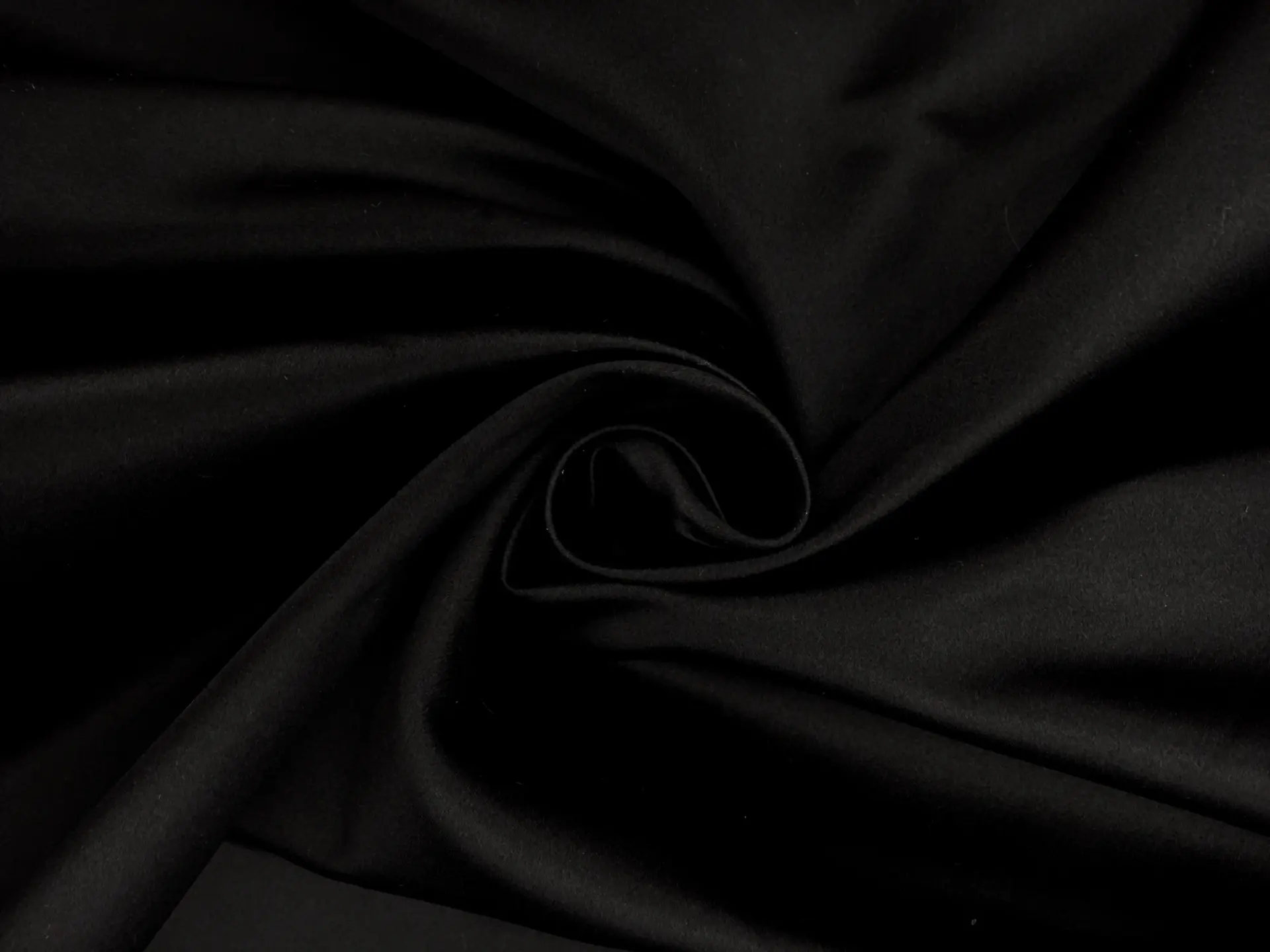 Italian Silk Duchesse Satin in Black
