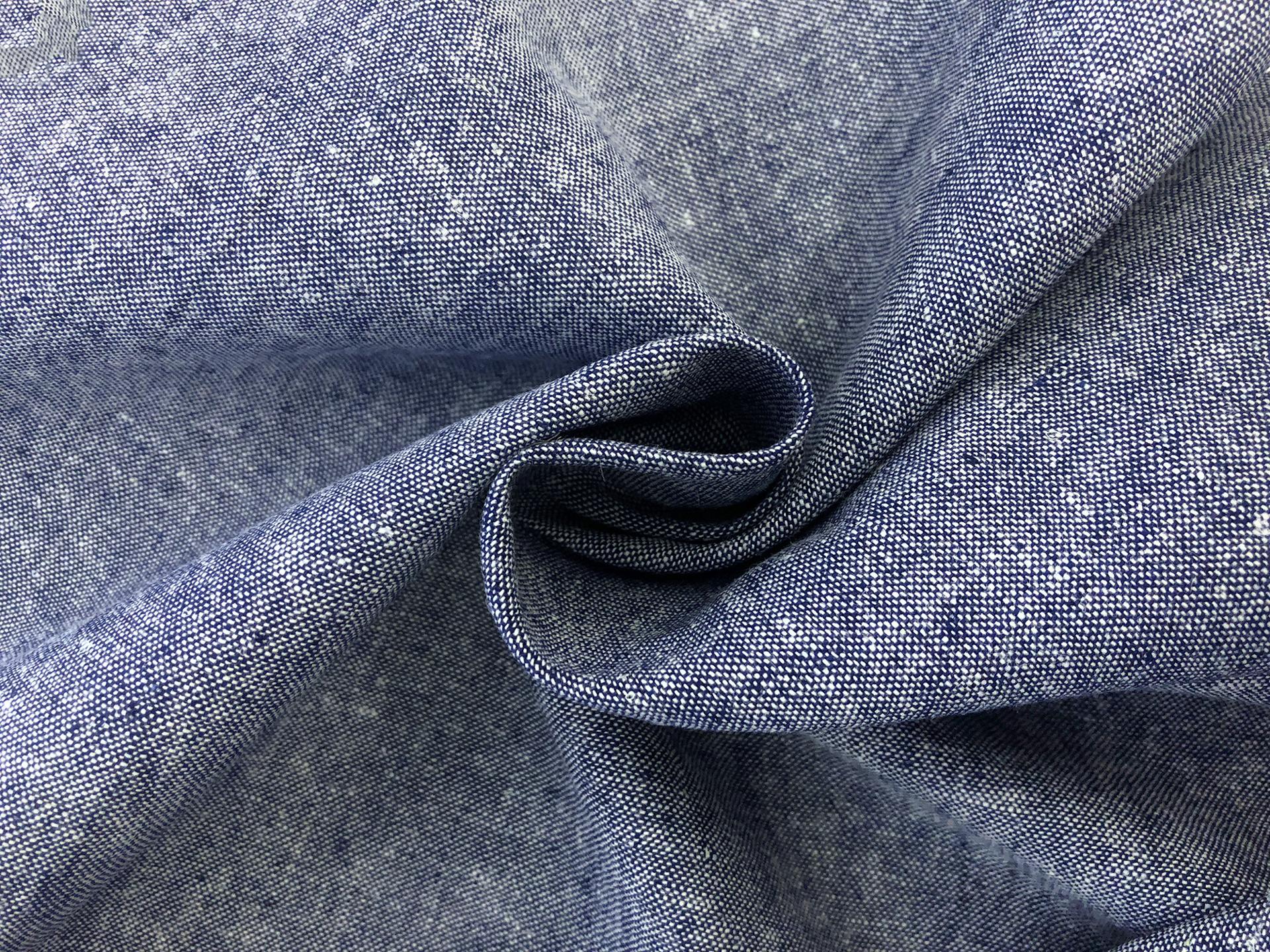 Yarn Dyed Linen Cotton Blend in Denim1