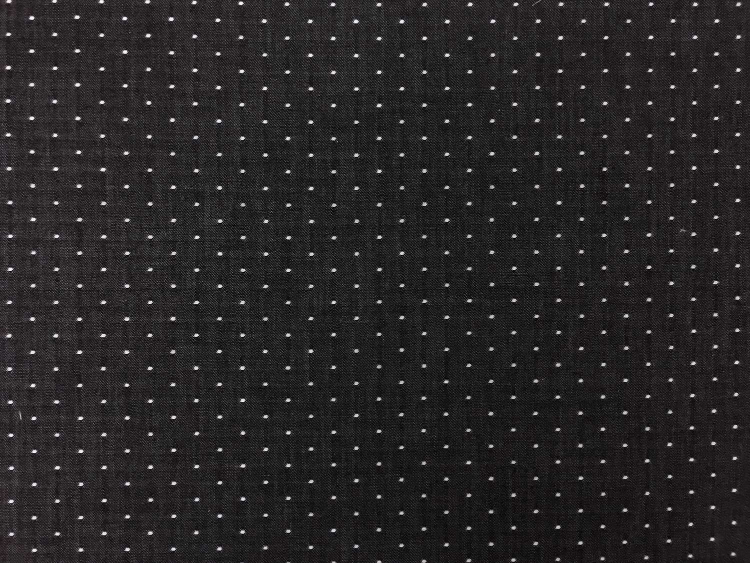 Cotton Chambray Dots In Black0