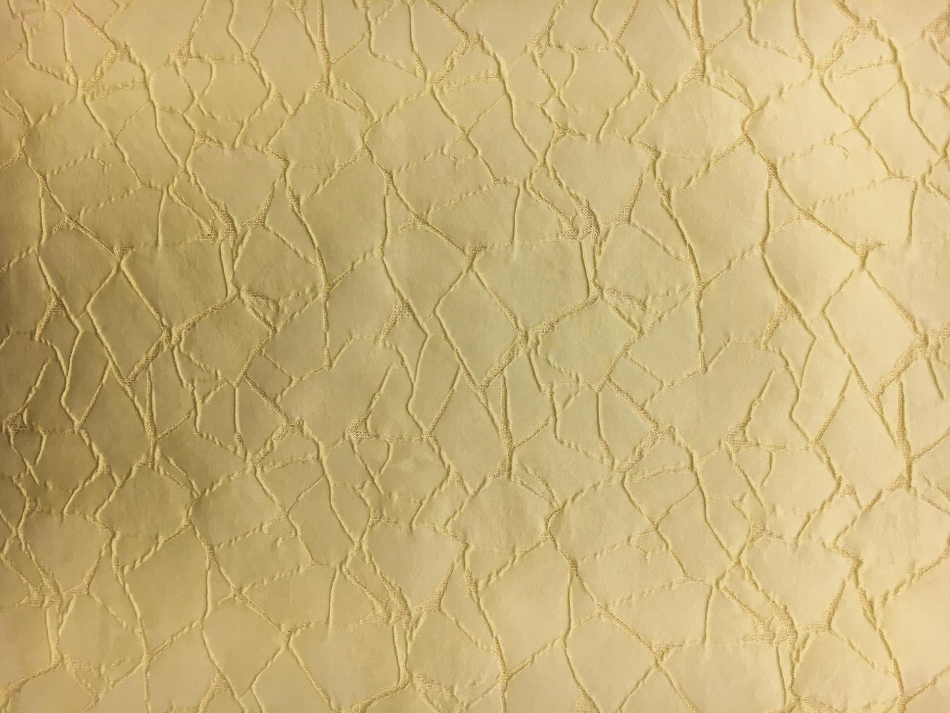 Silk and Polyester Blend Metallic Cloqué Brocade with Cracked Texture0