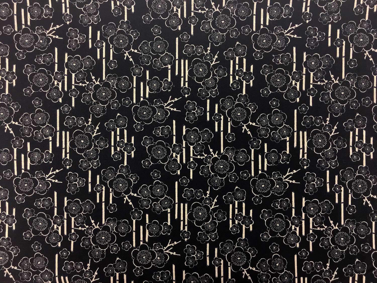 Japanese Cotton Floral Print in Navy0