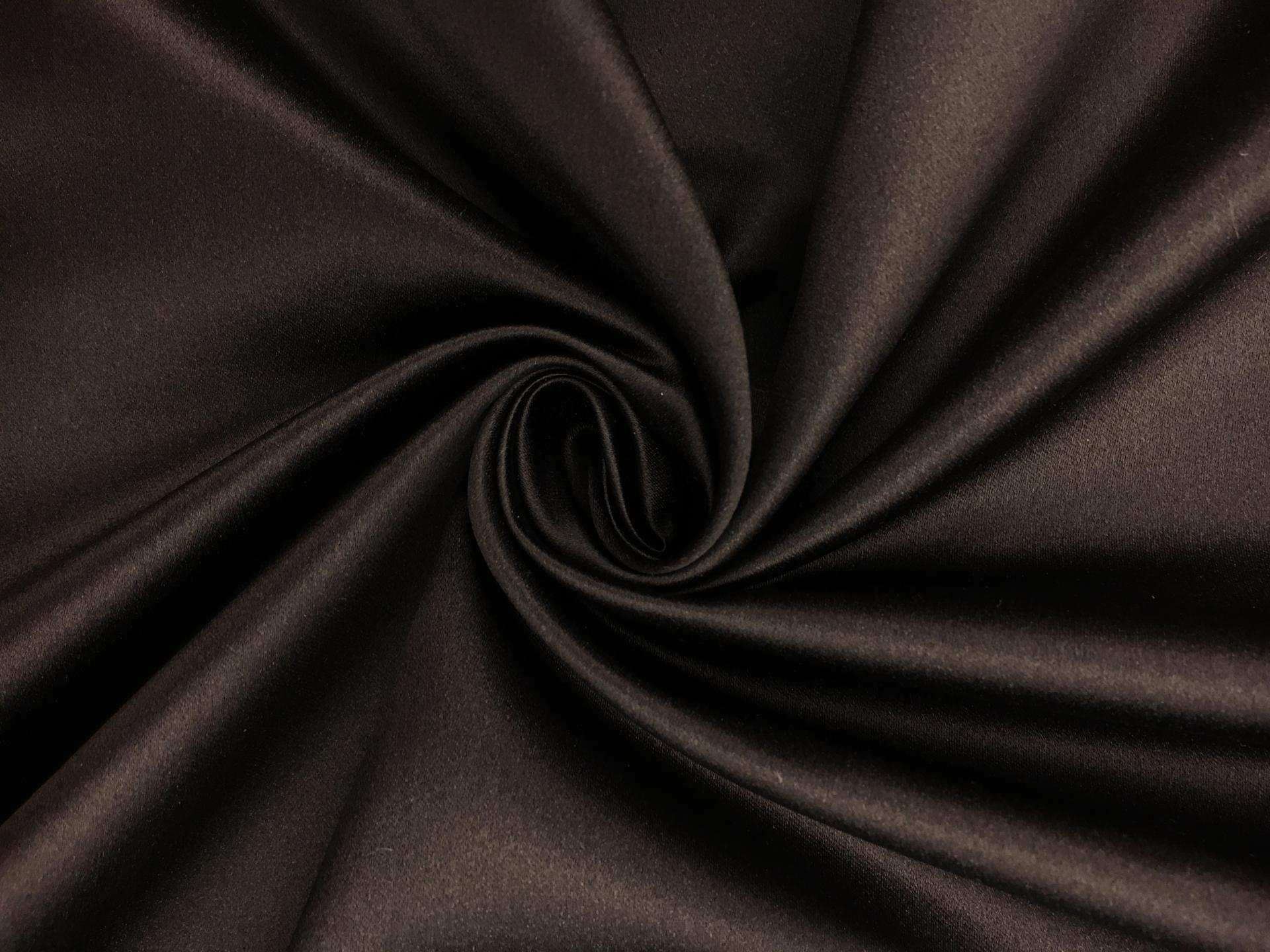Italian Silk Duchesse Satin in Chocolate Brown