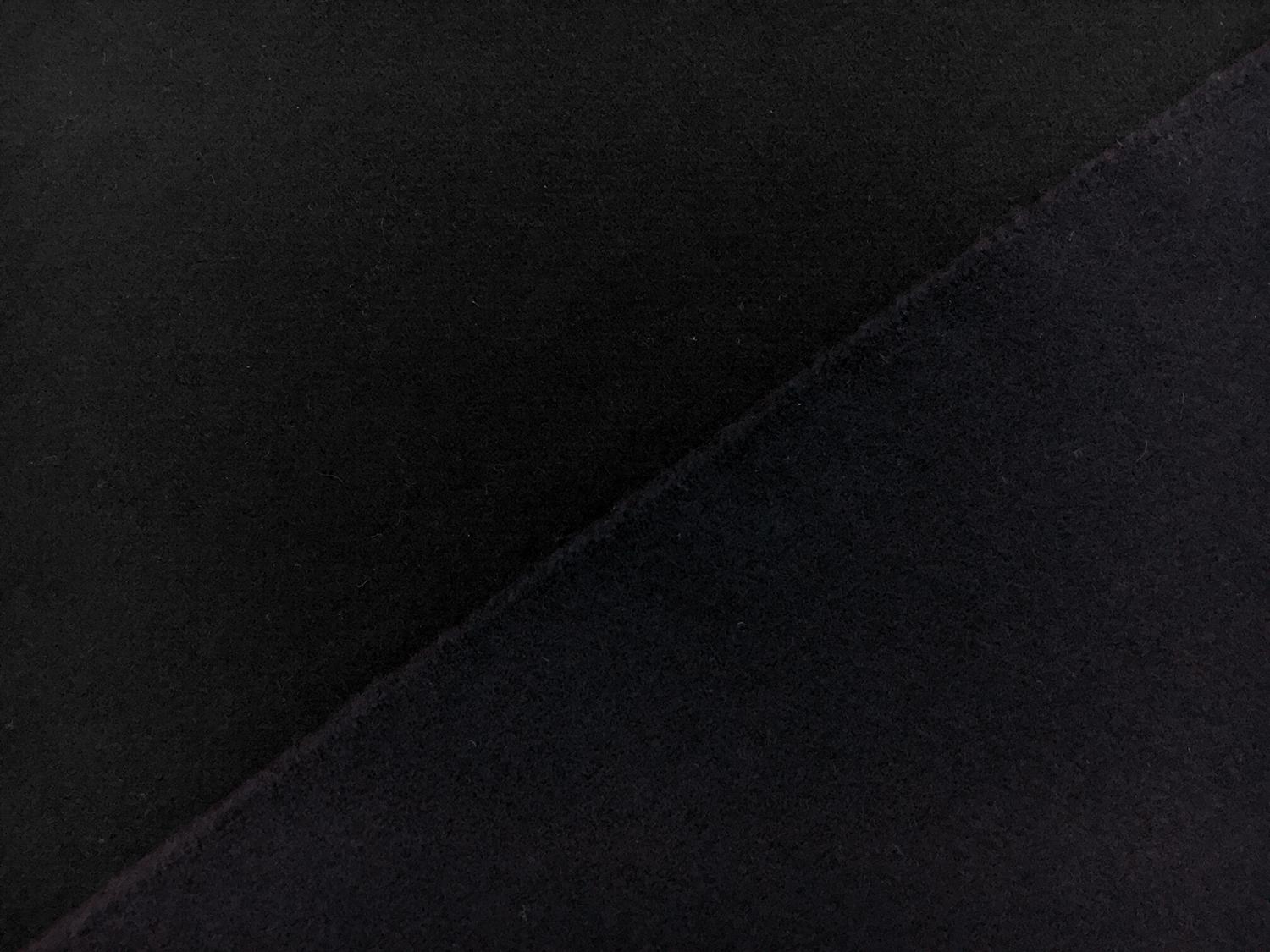 Italian Virgin Wool and Lycra Doubleface Coating in Black and Navy0