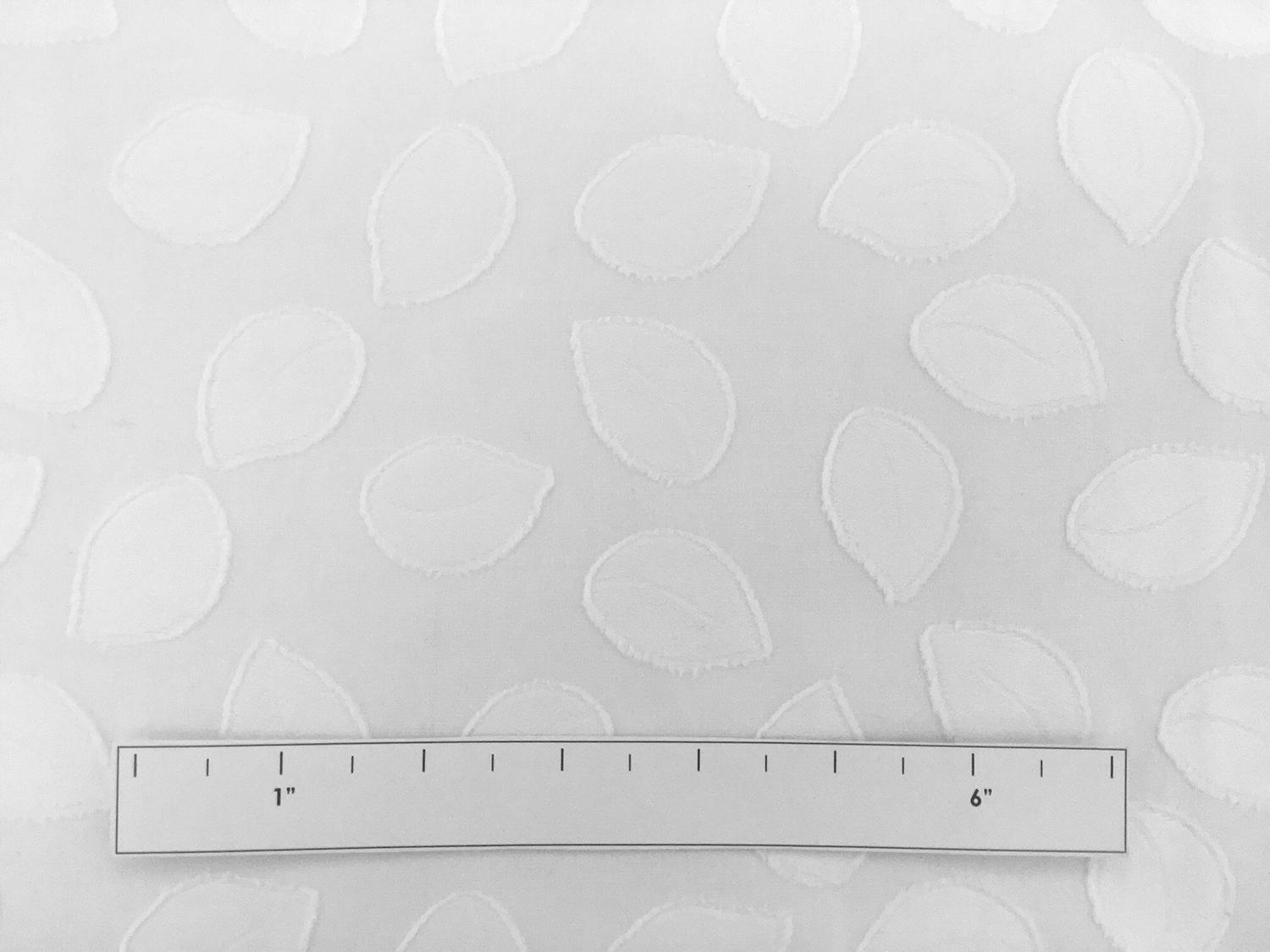 Italian Cotton Voile Fil Coupé with Leaves Motif1