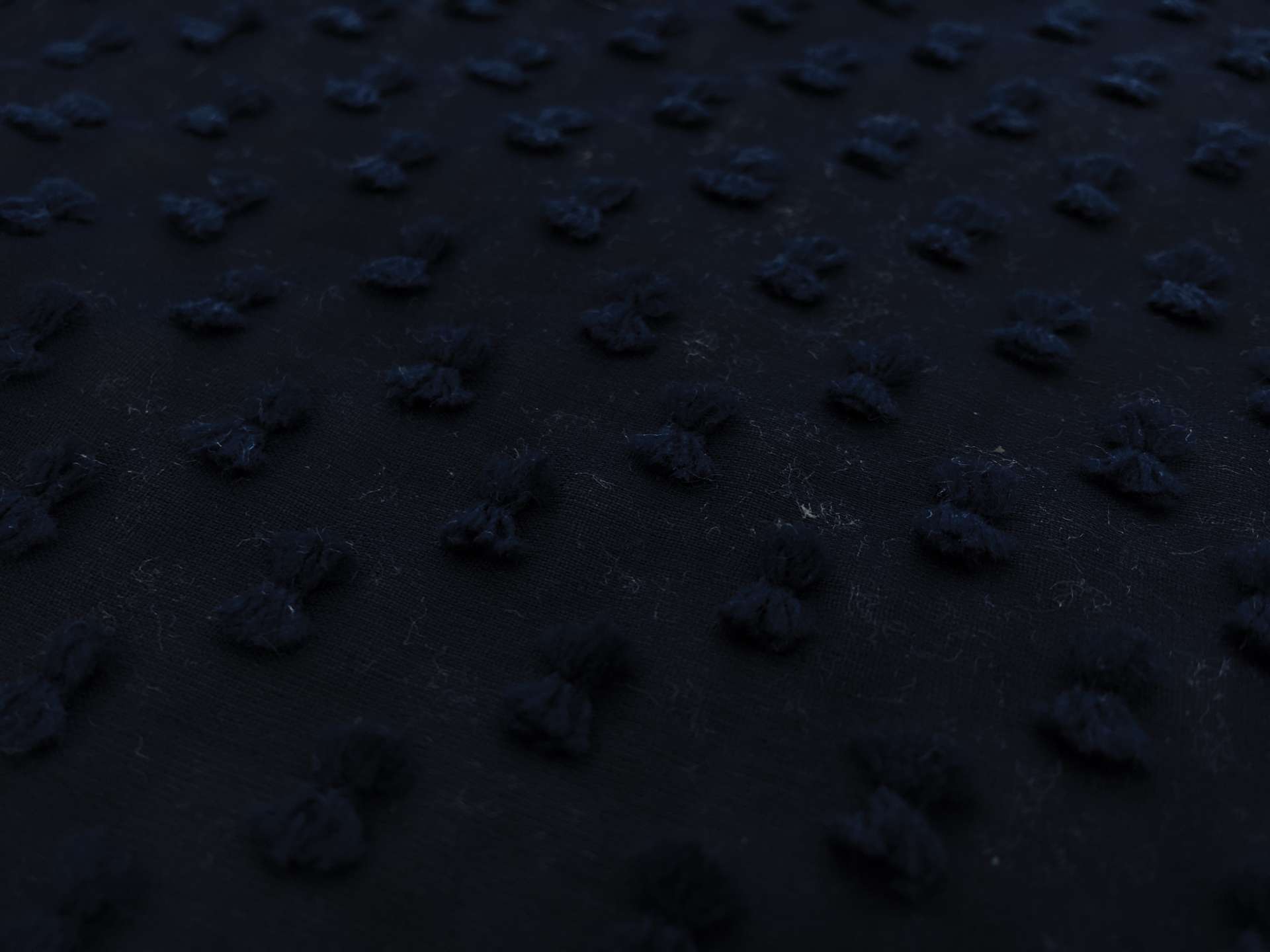 Silk and Cotton Swiss Dot Chiffon in Navy0