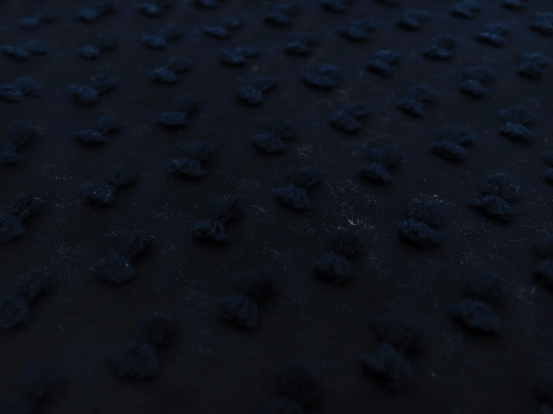 Silk and Cotton Swiss Dot Chiffon in Navy0