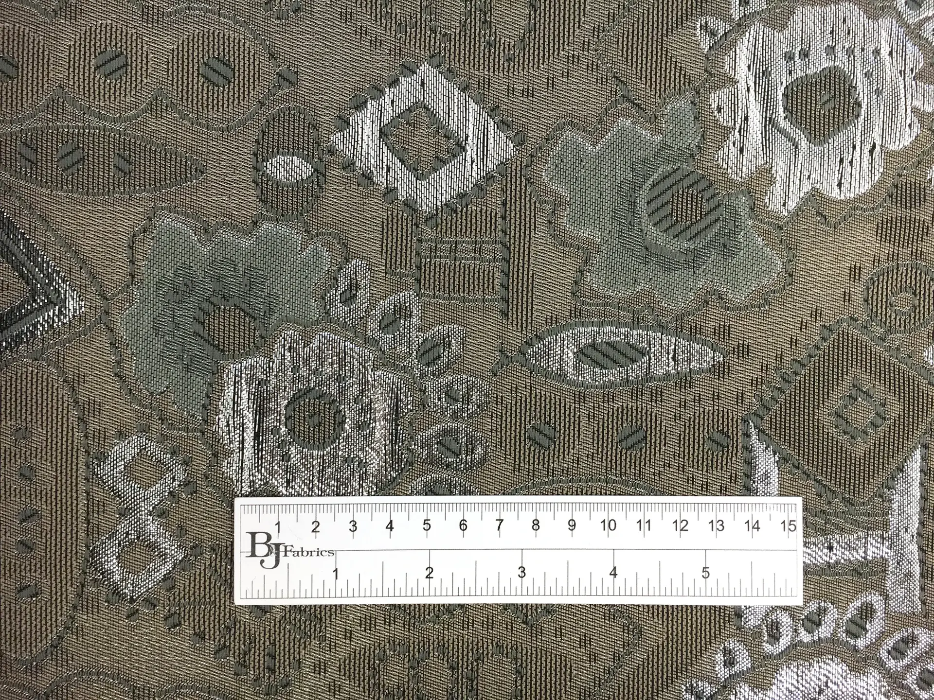 Metallic Brocade with Geometrics and Flowers1