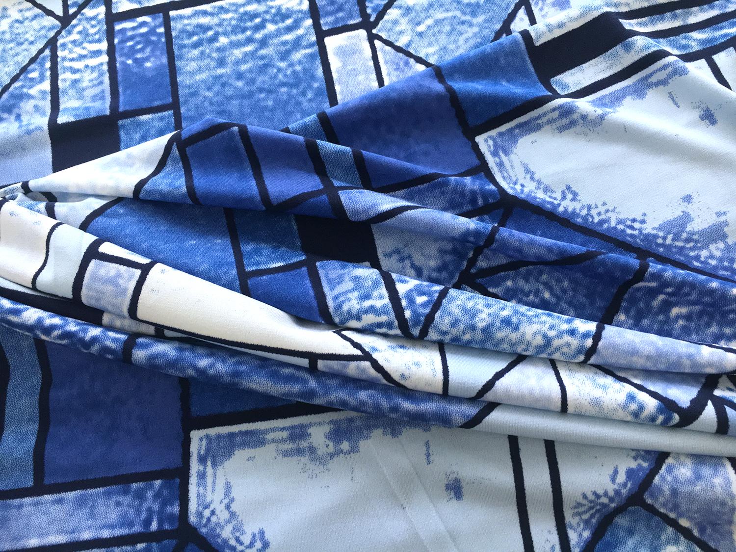 Poly Spandex Jersey Geometric Print 1