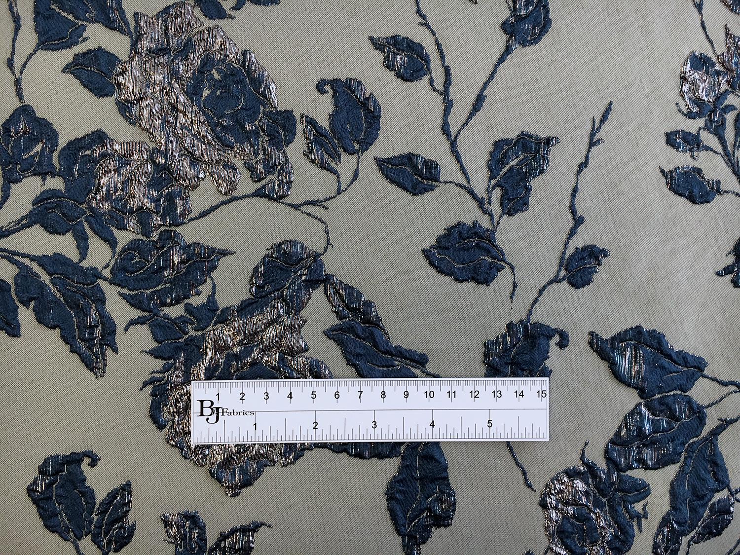 Swiss Metallic Brocade with Rose Degradé Patterns1