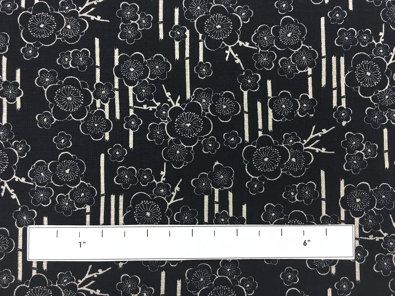 Japanese Cotton Floral Print in Navy1