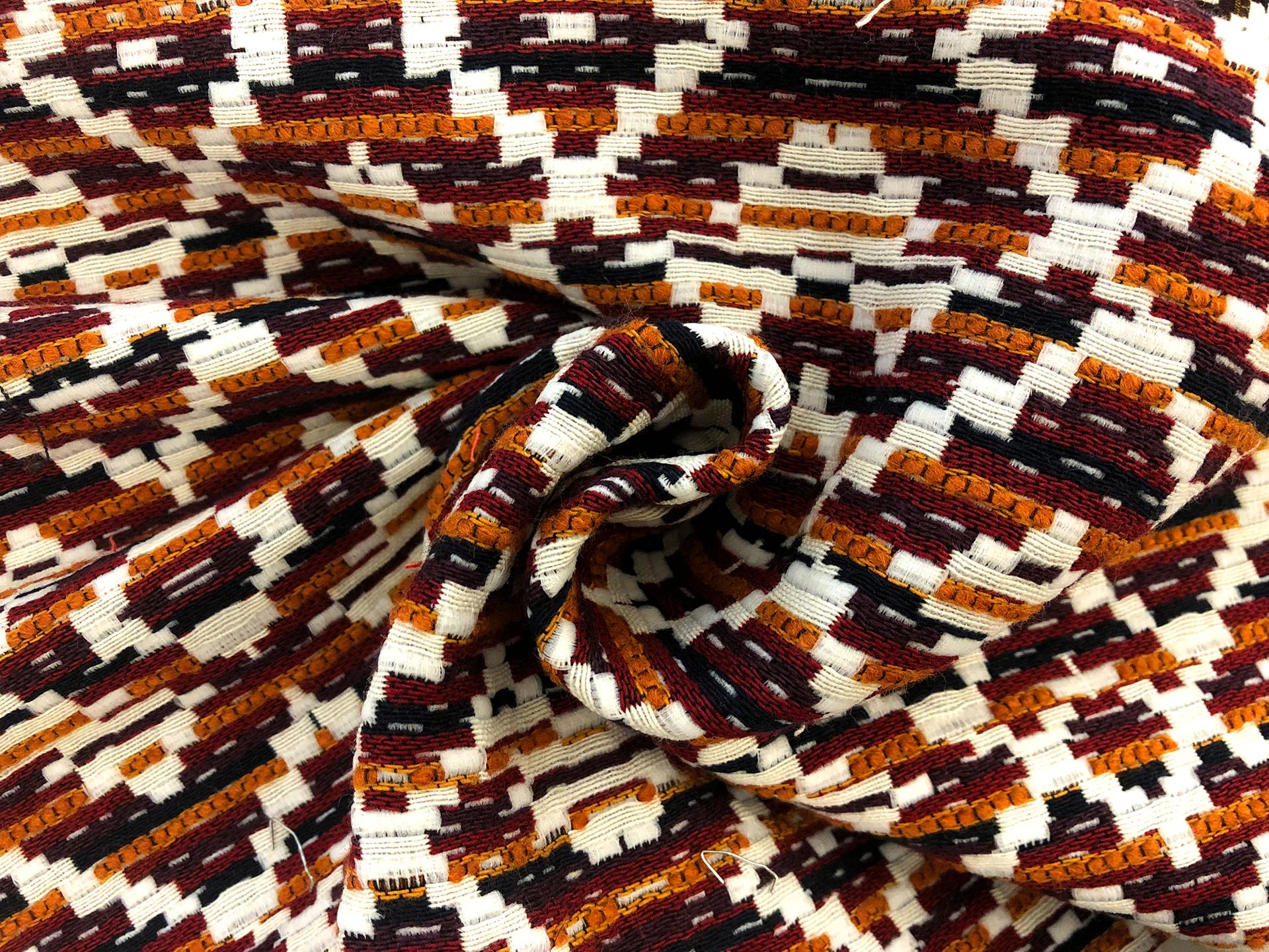 Cotton Blend Woven Novelty in Reds1