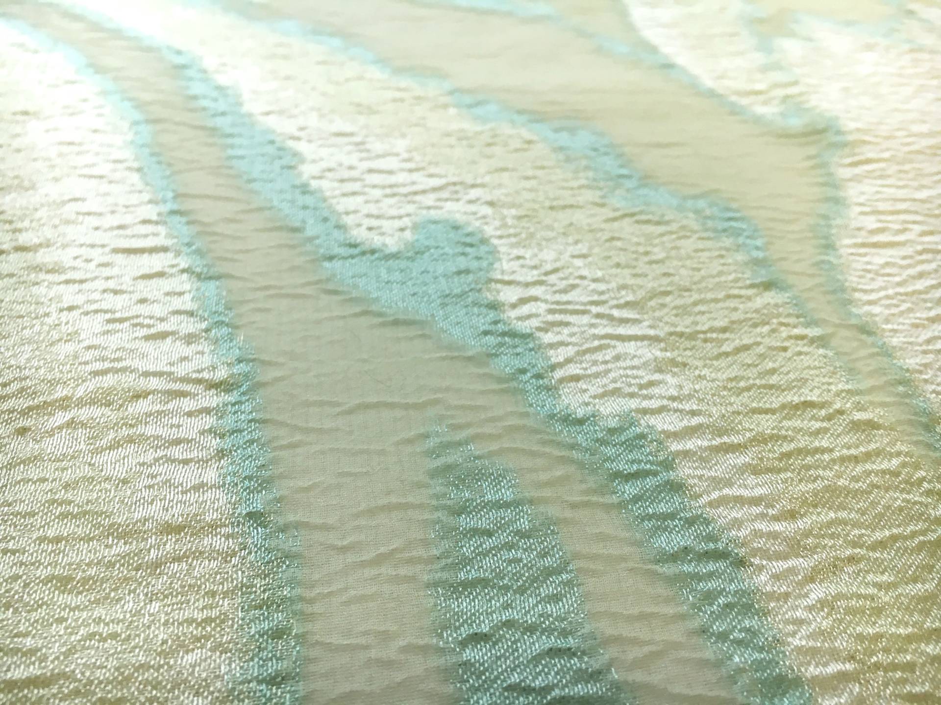 Silk and Viscose Blend Fil Coupé Organza with Pastel Swirls2