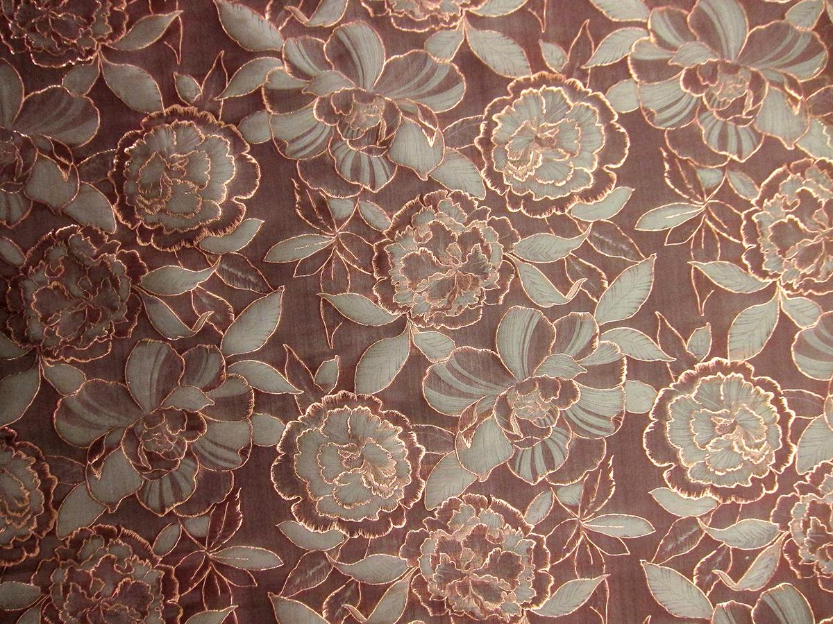 Metallic Fil Coupé Liquid Look Organza0