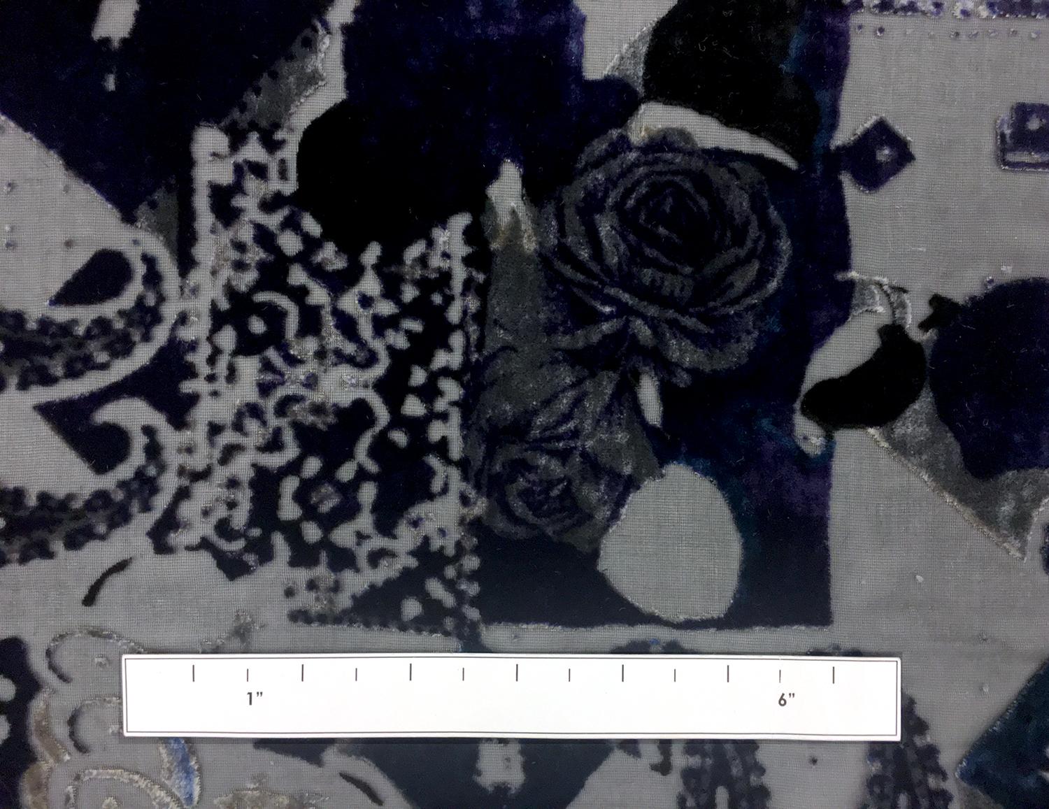 Silk Rayon Burnout Velvet With Multi Pattern Motif1