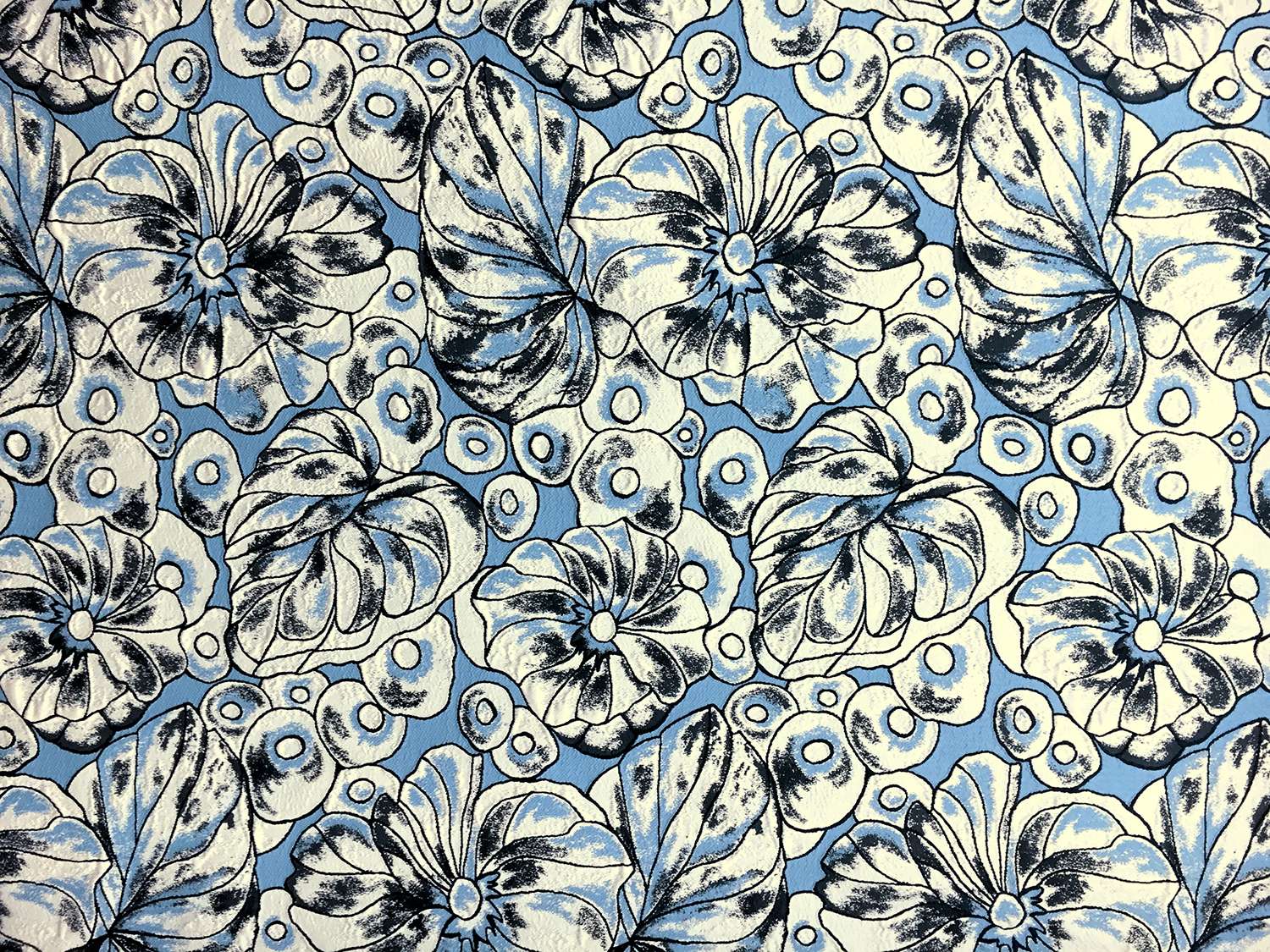Brocade with Banana Leaves and Large Florals0