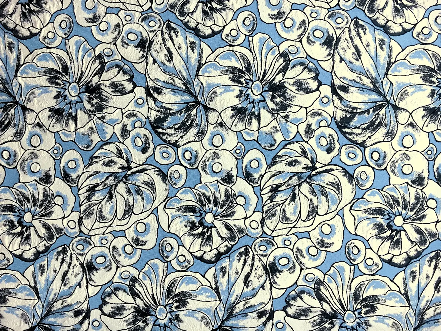 Brocade with Banana Leaves and Large Florals0