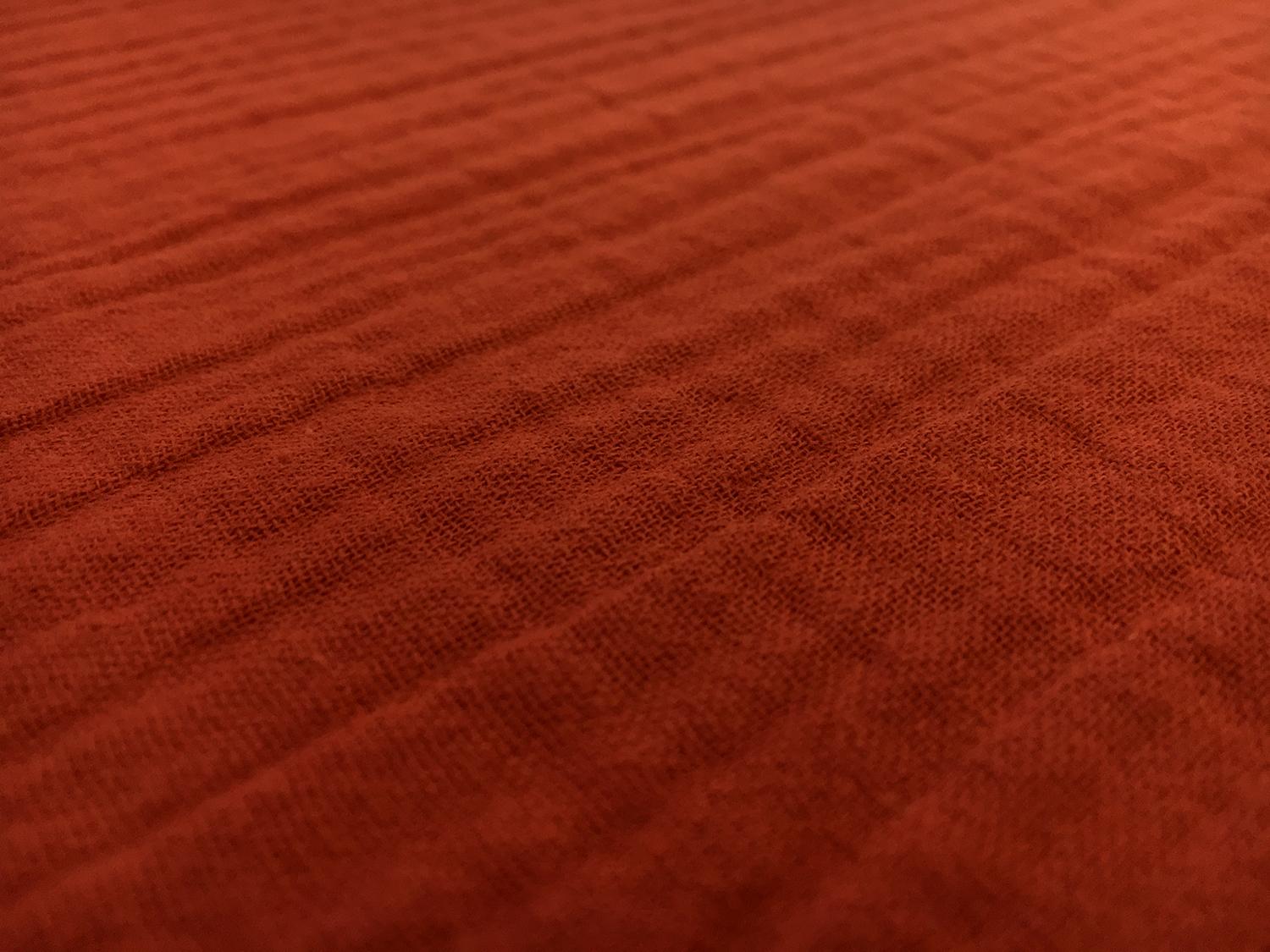 Cotton Crinkle Double Gauze in Auburn0