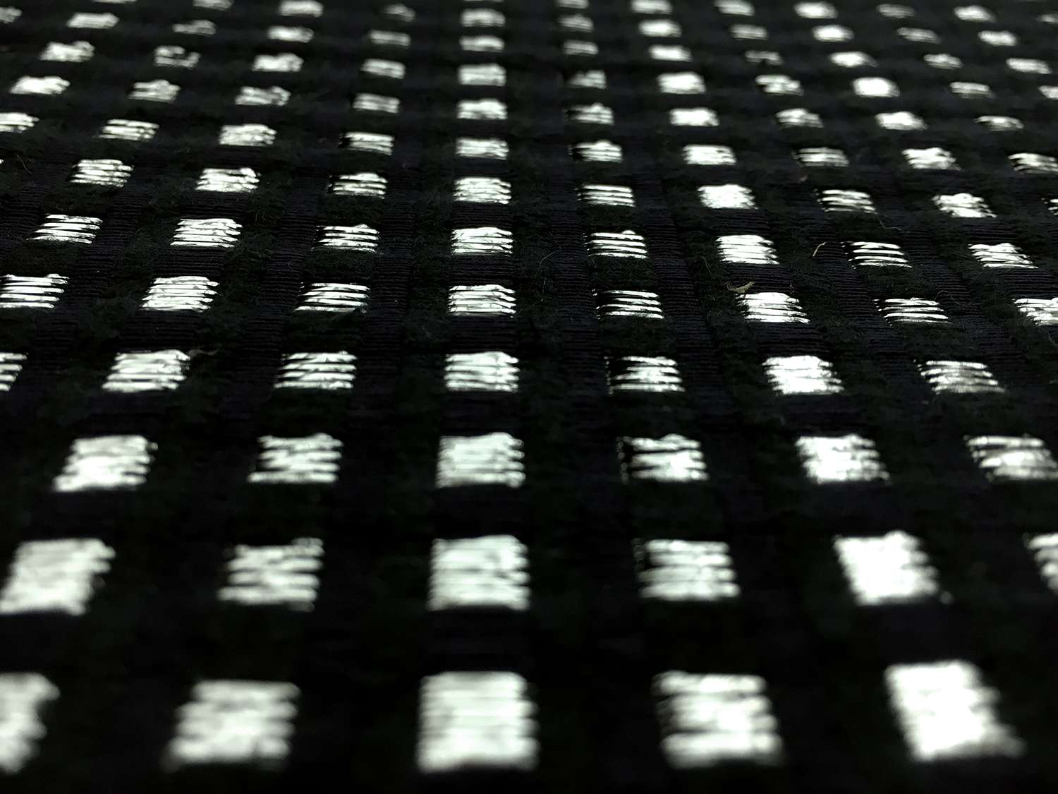 Geometric Brocade with Woven Metallic Squares0