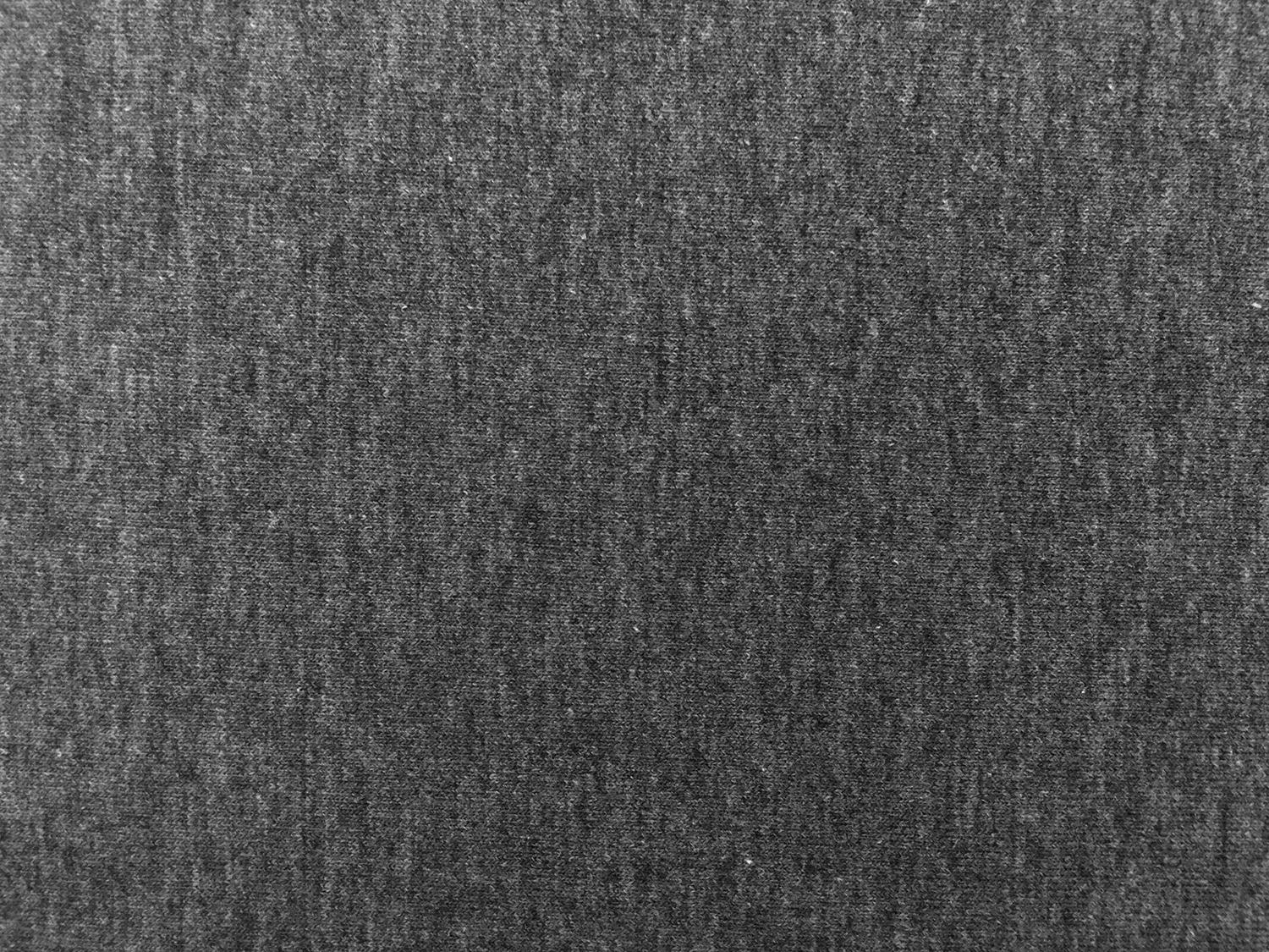 Cotton And Spandex French Terry in Charcoal Heather Grey0