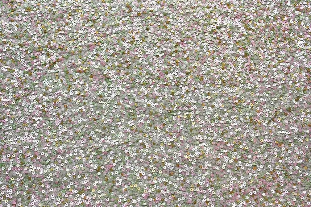 Sequins on Silk Chiffon0