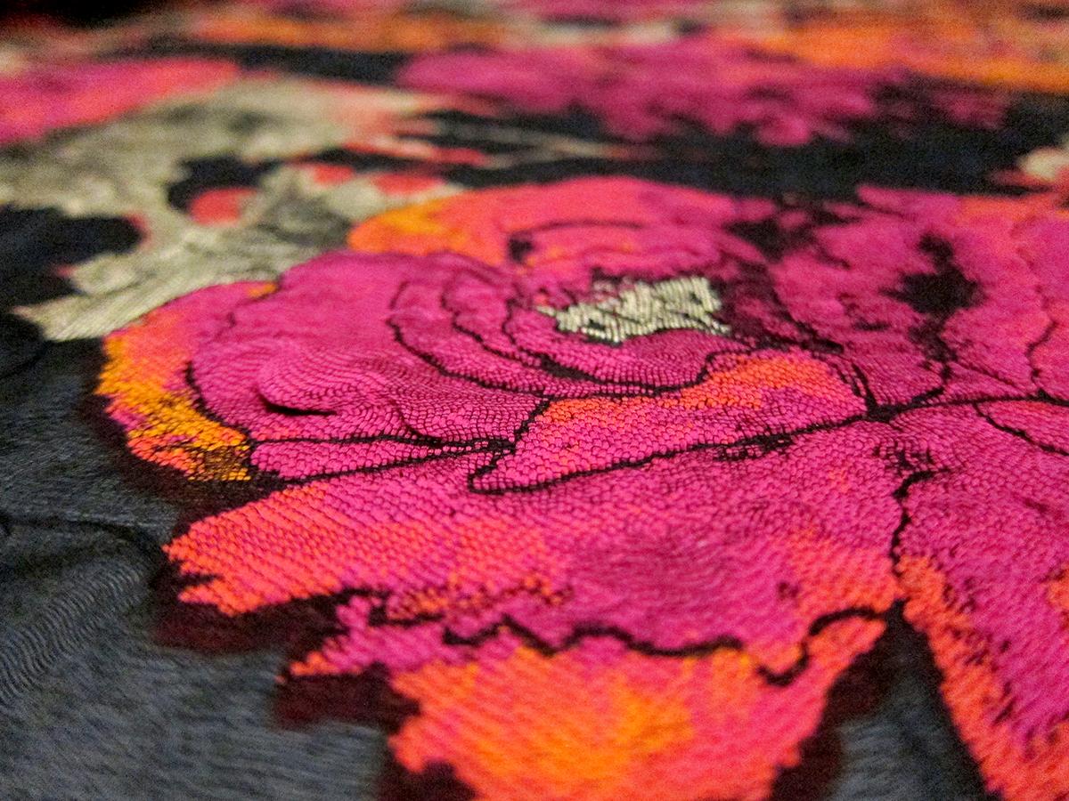 Silk Blend Metallic Fil Coupé Cloqué1