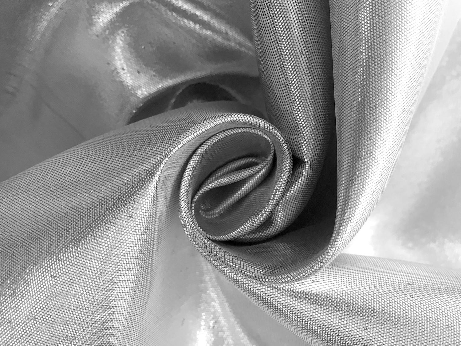 Silk and Polyester Blend Doubleface Lamé1