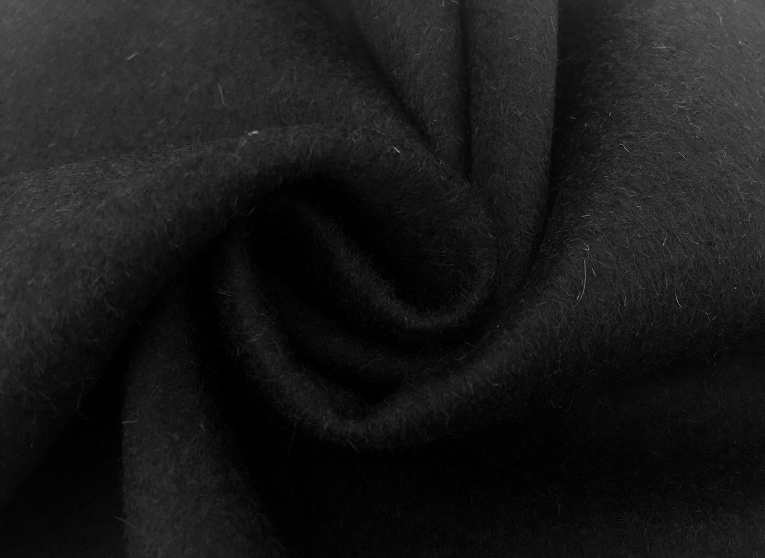 Italian Cashmere Doubleface Coating in Ochre and Black2