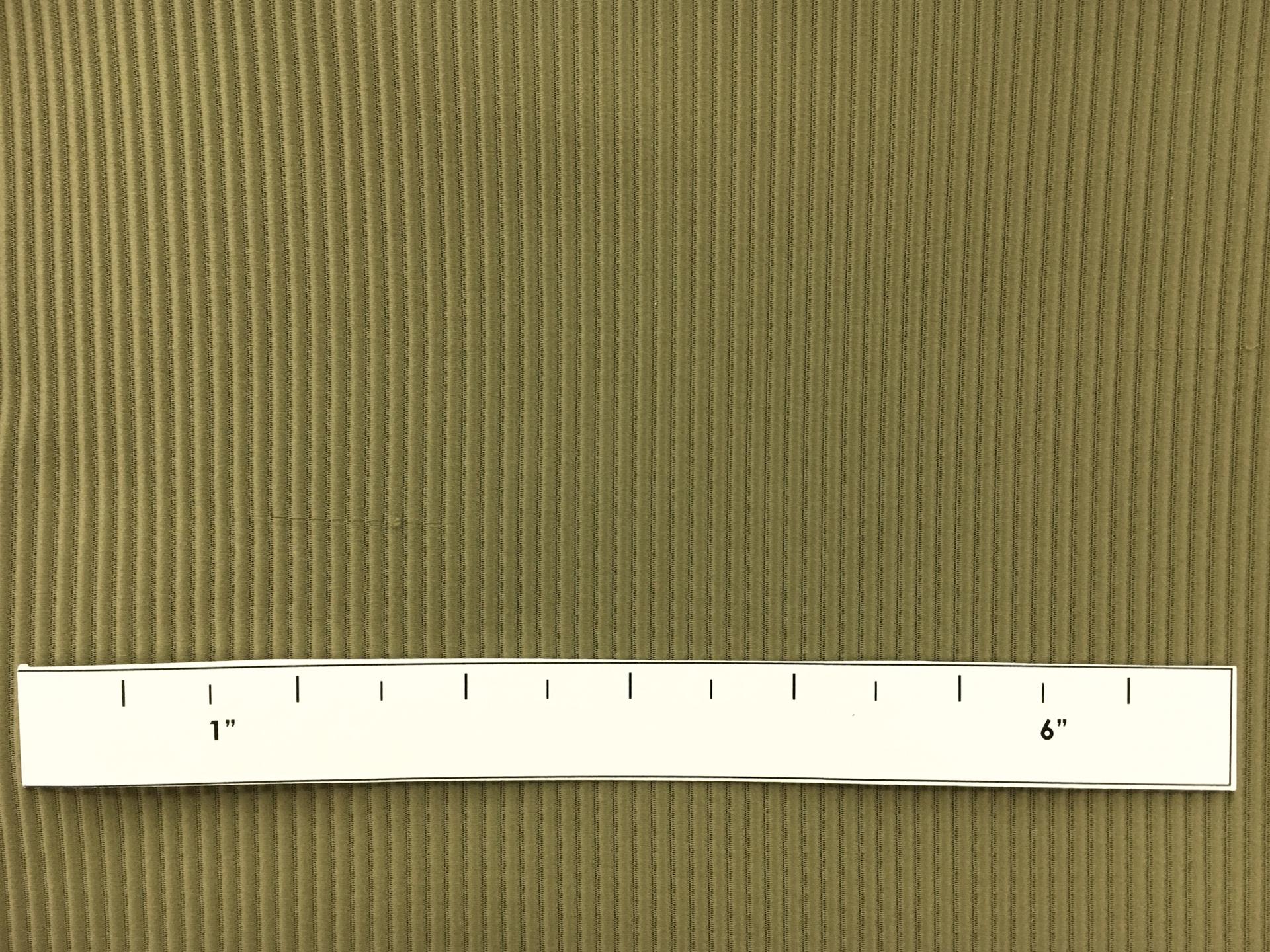 Italian Cotton and Acetate Ottoman in Light Olive1