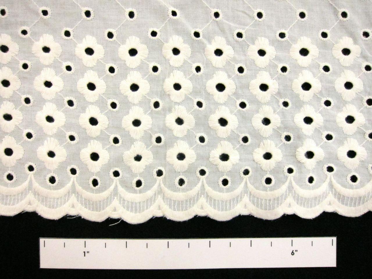 Cotton Eyelet in Ivory1
