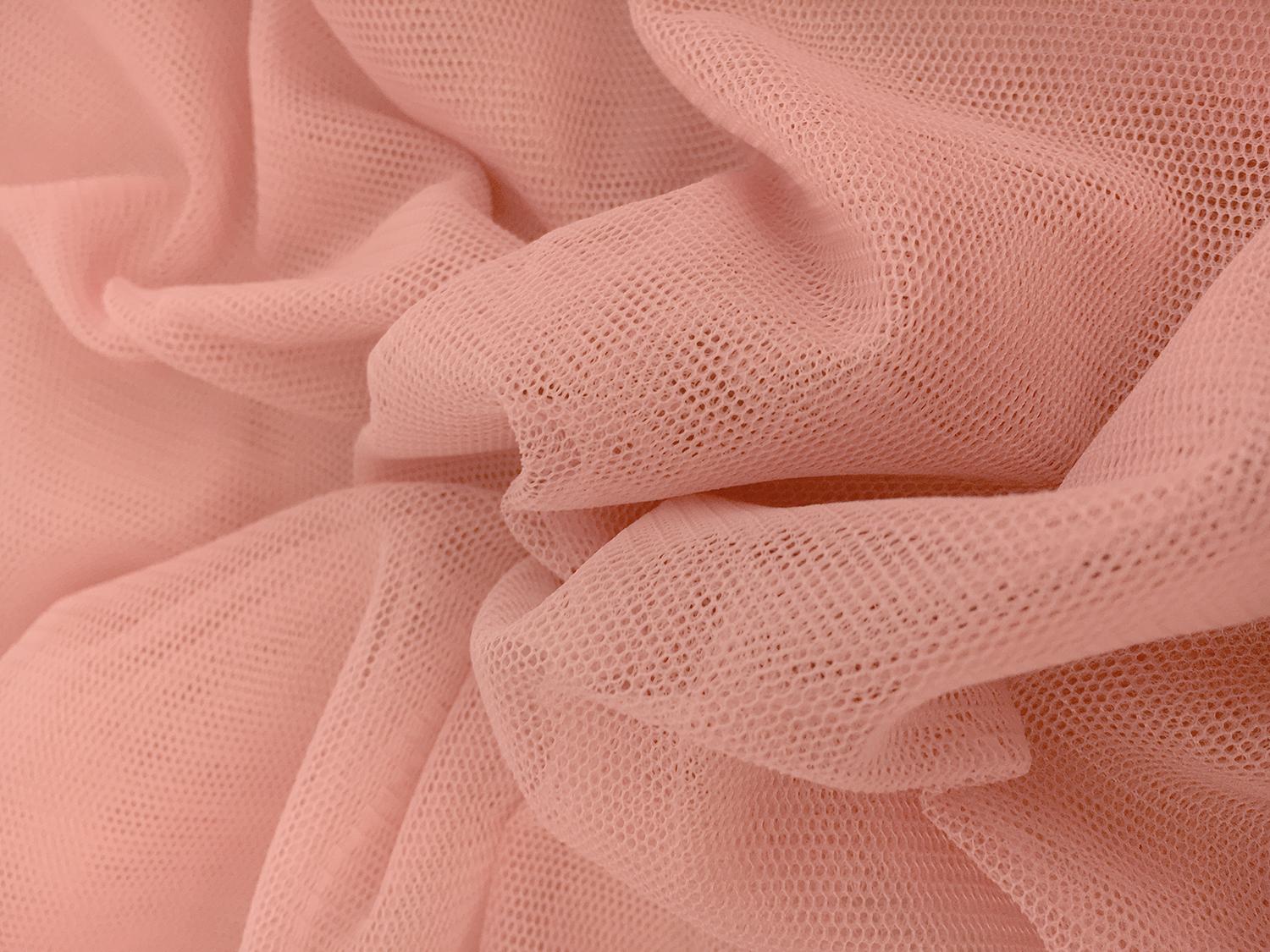 Nylon Bobbinet in Tearose0