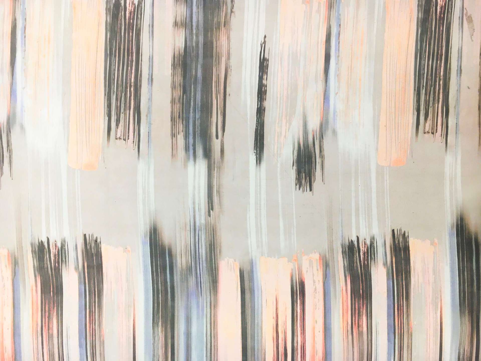 Printed Silk Organza with Abstract Stripes0