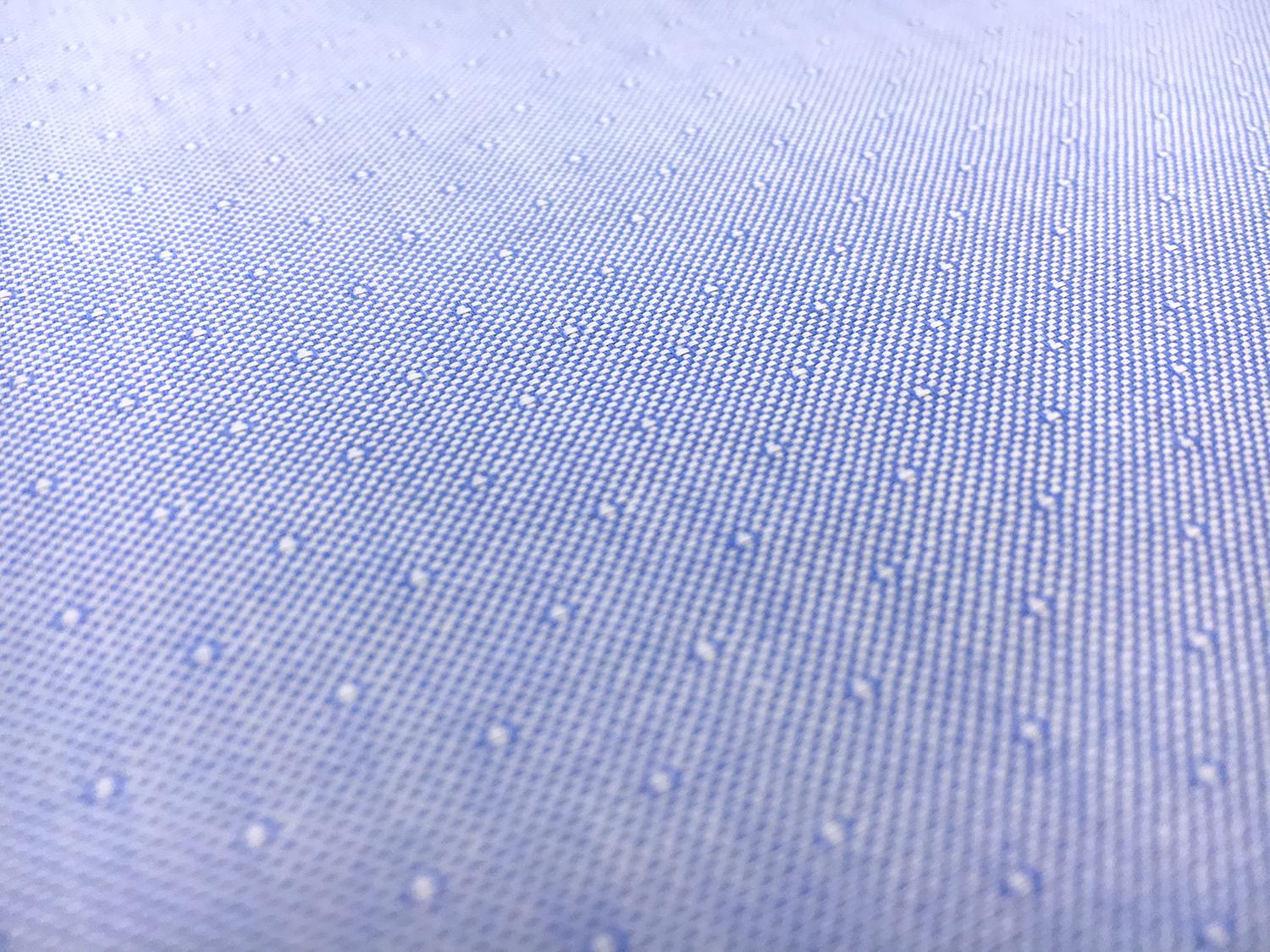 Cotton Oxford Dobby Shirting in Blue2