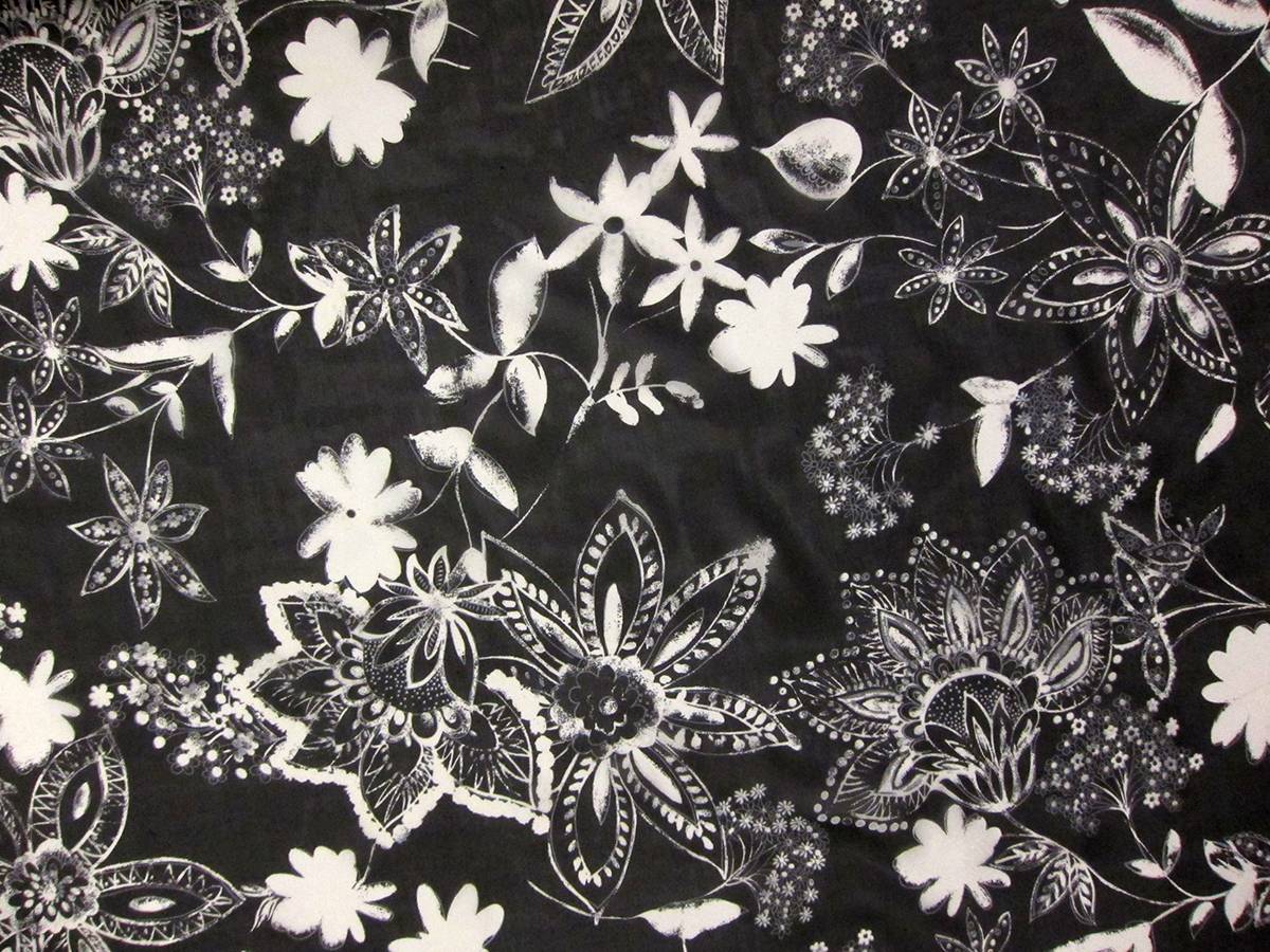 Printed Silk Chiffon0